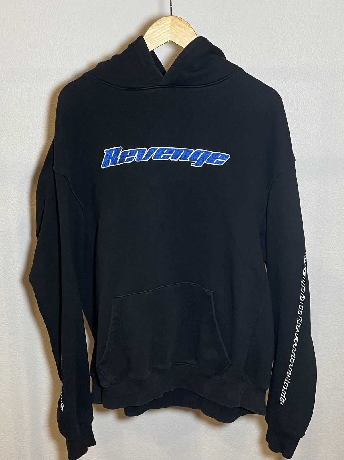 image of Revenge “Sport Logo” Hoodie (Limited) in Black, Men's (Size Large)