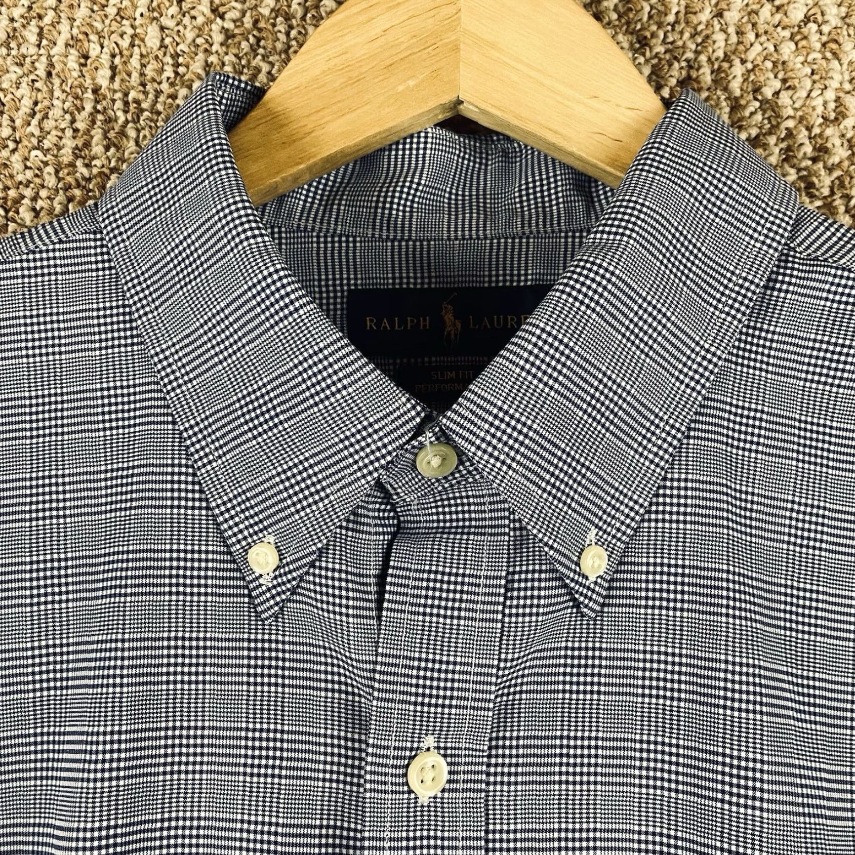 Polo Ralph Lauren Polo Ralph Lauren Shirt Mens XL Slim Fit Performance Long Sleeve Blue Plaid Button Up Collins Button-Down Classic Preppy Mens XL Regular Size US XL / EU 56 / 4 - 4 Thumbnail