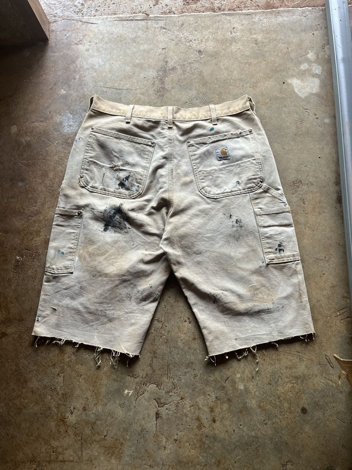 Carhartt Thrashed faded Carhartt Double Knee Cropped Distressed Size US 34 / EU 50 - 4 Thumbnail