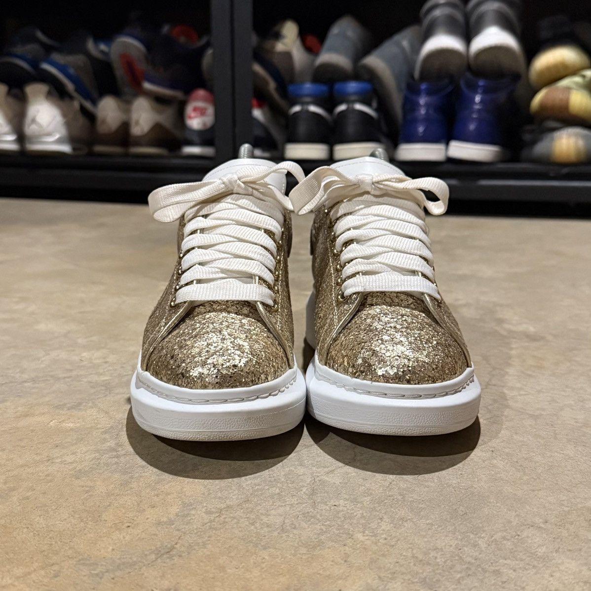 Alexander McQueen Alexander McQueen Oversized Sneaker Calico Gold Glitter US 6 Size US 6.5 / EU 39-40 - 5 Thumbnail