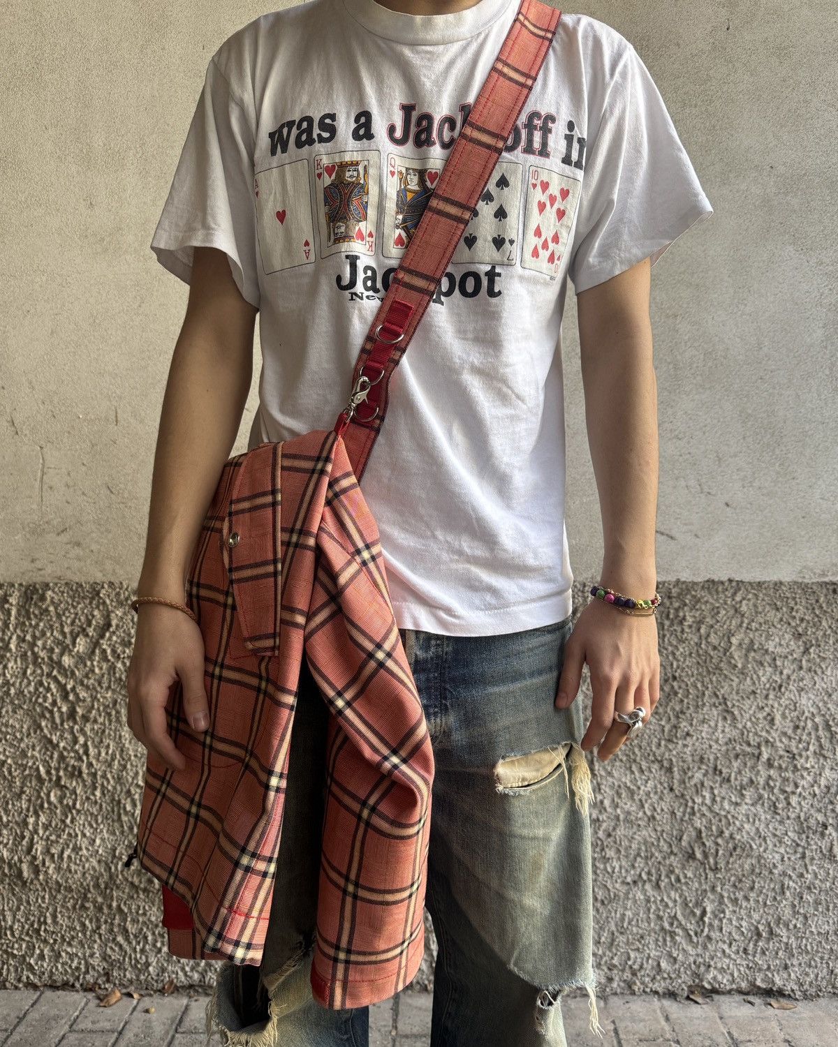 Junya Watanabe Junya Watanabe Man Pink Tartan Gore-Tex Bondage Smock Size US M / EU 48-50 / 2 - 10 Thumbnail