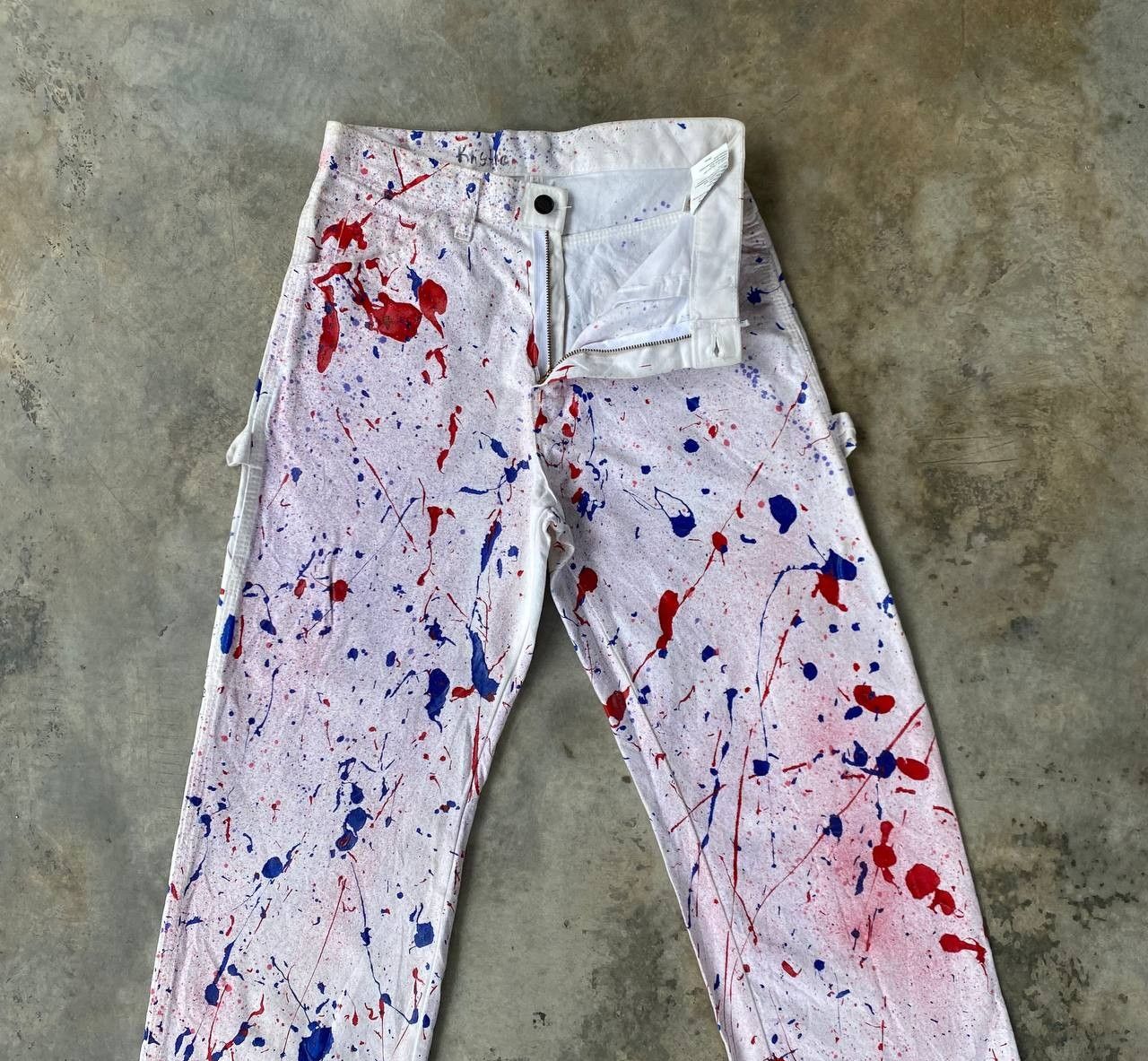 Vintage VINTAGE DICKIES CARPENTER REWORKED SPLATTER PAINT W28X32 Size US 28 / EU 44 - 14 Thumbnail