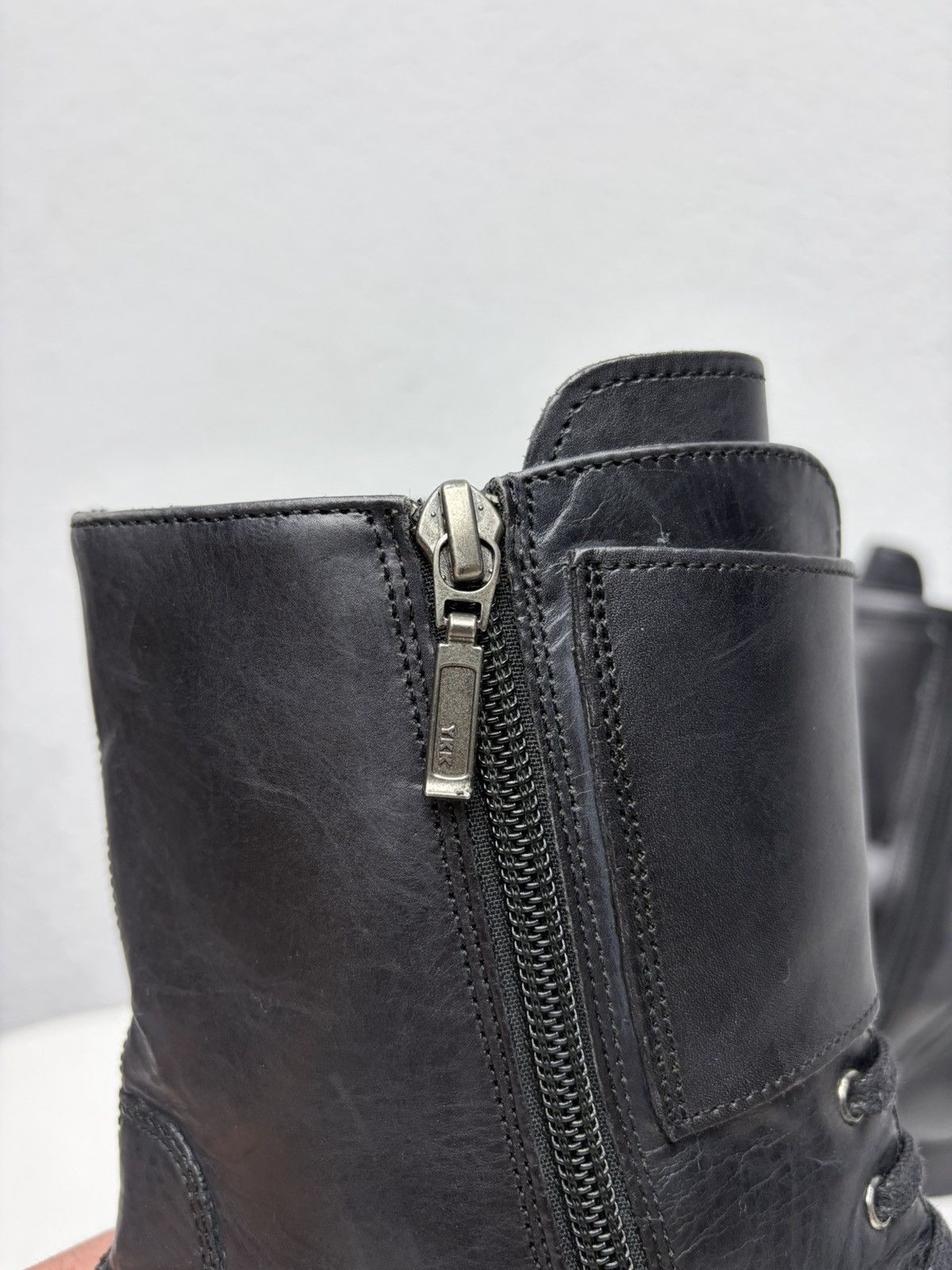 Melvin & Hamilton Vintage 00s Black Leather Side Zip Boots Guidi Marsell Style Size US 8 / EU 41 - 11 Thumbnail