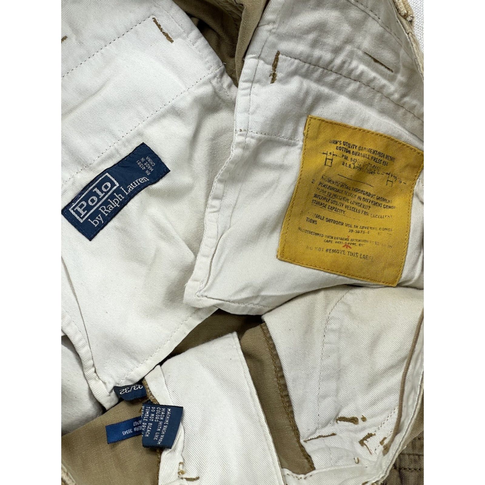 Polo Ralph Lauren VINTAGE Polo Ralph Lauren Military Cargo Pants 33x32 Striped Brown Paratrooper Utility Americana Mens Size US XS / EU 42 / 0 - 2 Thumbnail