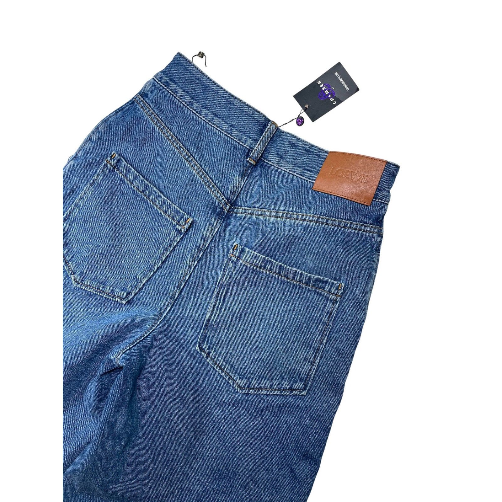 Loewe Loewe Knee Anagram Light Wash Shorts Size US 30 / EU 46 - 2 Thumbnail