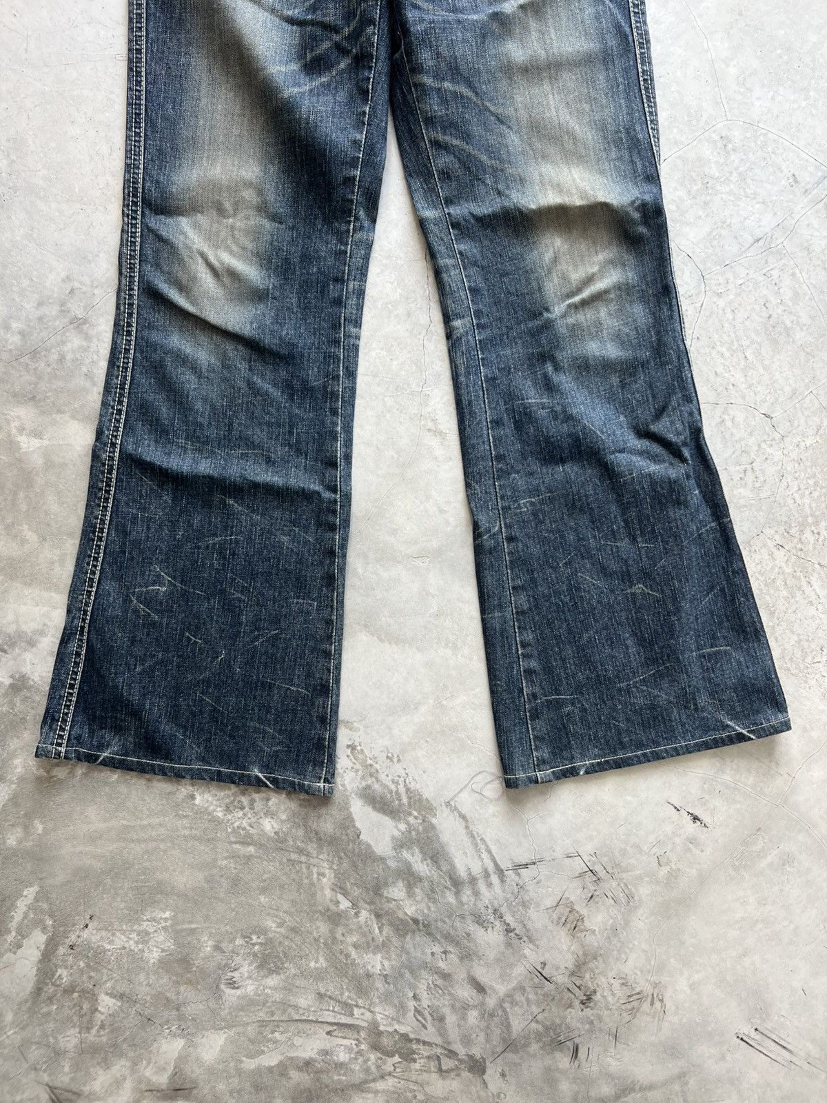 Edwin Edwin Blue Trip Sz.M 33x29.5 Belt Buckle Flare Jeans Size US 33 - 4 Thumbnail