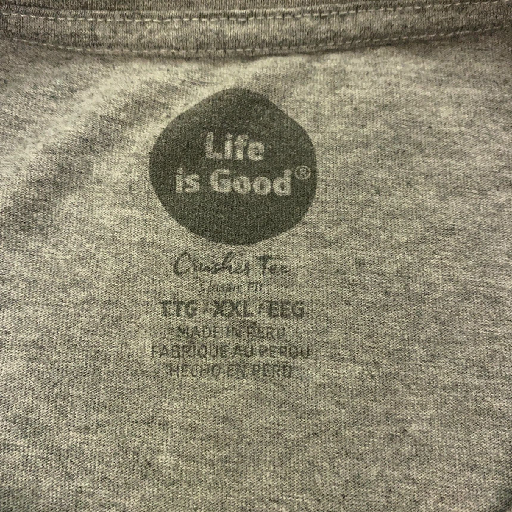 Life is Good Life is Good Womens Shirt Top XXL Gray Crusher Tee Positive Altitude Shirt Womens 2XL Gray T-Shirt Casual Travel 60 Day Return Policy Size XXL / US 16-18 / IT 52-54 - 4 Thumbnail