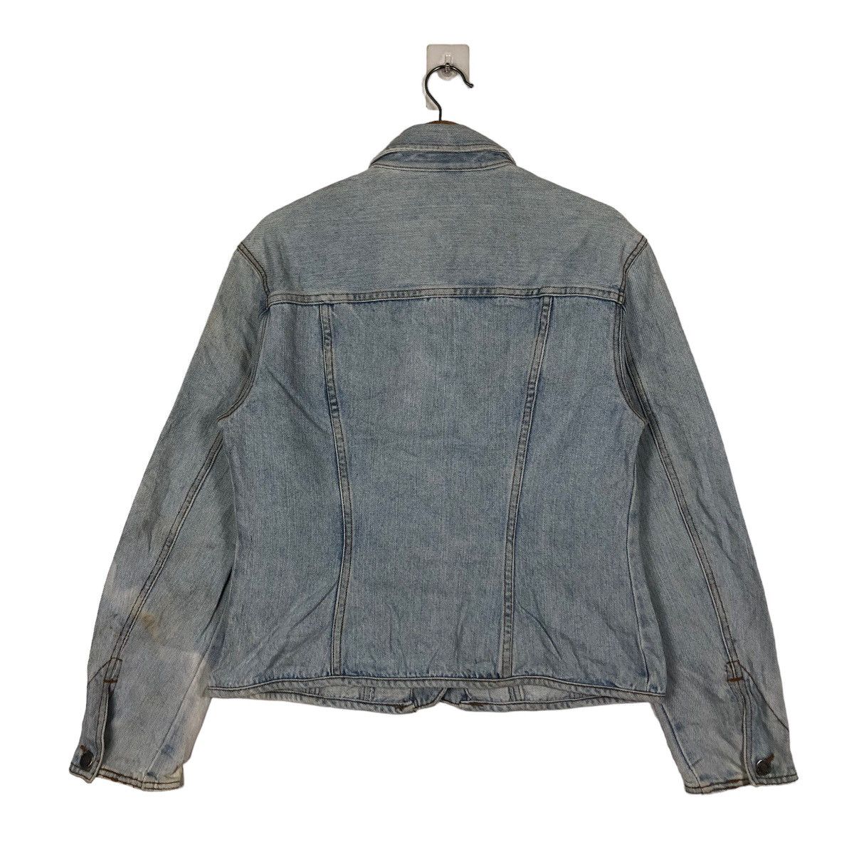 Guess 🔥90’s Cropped Biker Trucker Denim Jacket Guess USA AcidWash Size US L / EU 52-54 / 3 - 8 Thumbnail