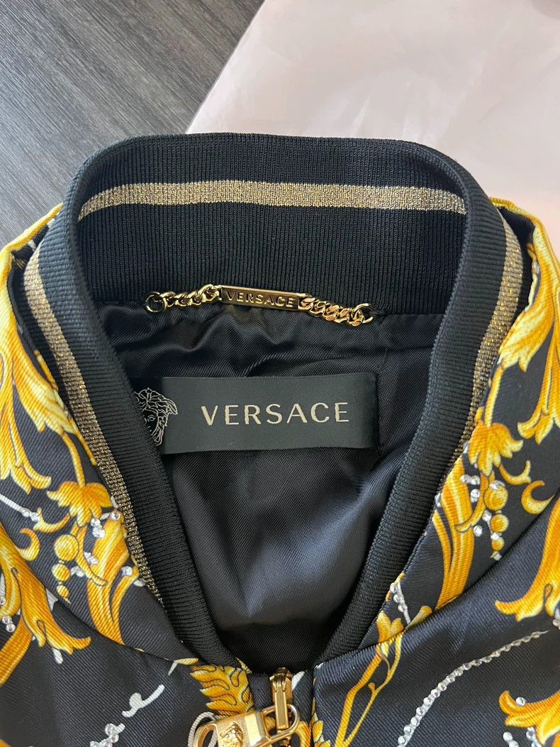 Versace Versace Rhinestone mulberry silk coat Size US M / EU 48-50 / 2 - 3 Thumbnail