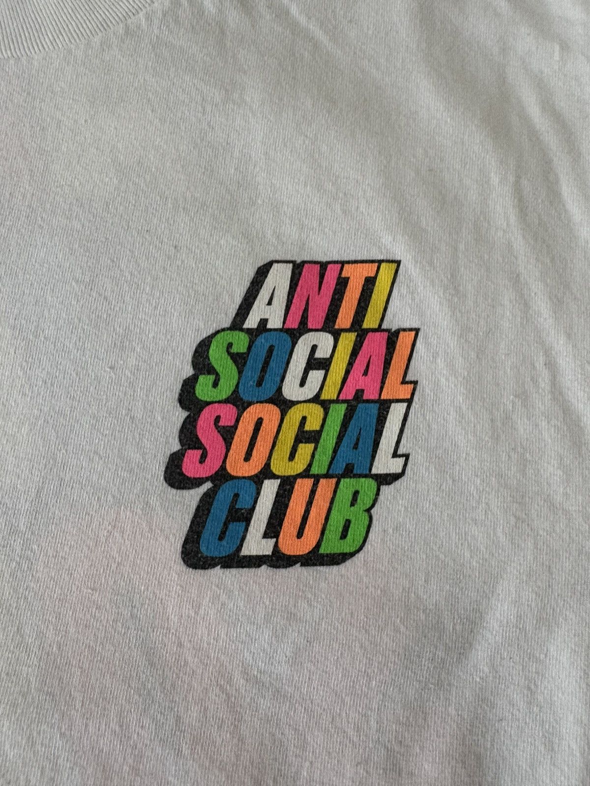 Anti Social Social Club ASSC Blocked Logo Rainbow T shirt Size US L / EU 52-54 / 3 - 2 Thumbnail