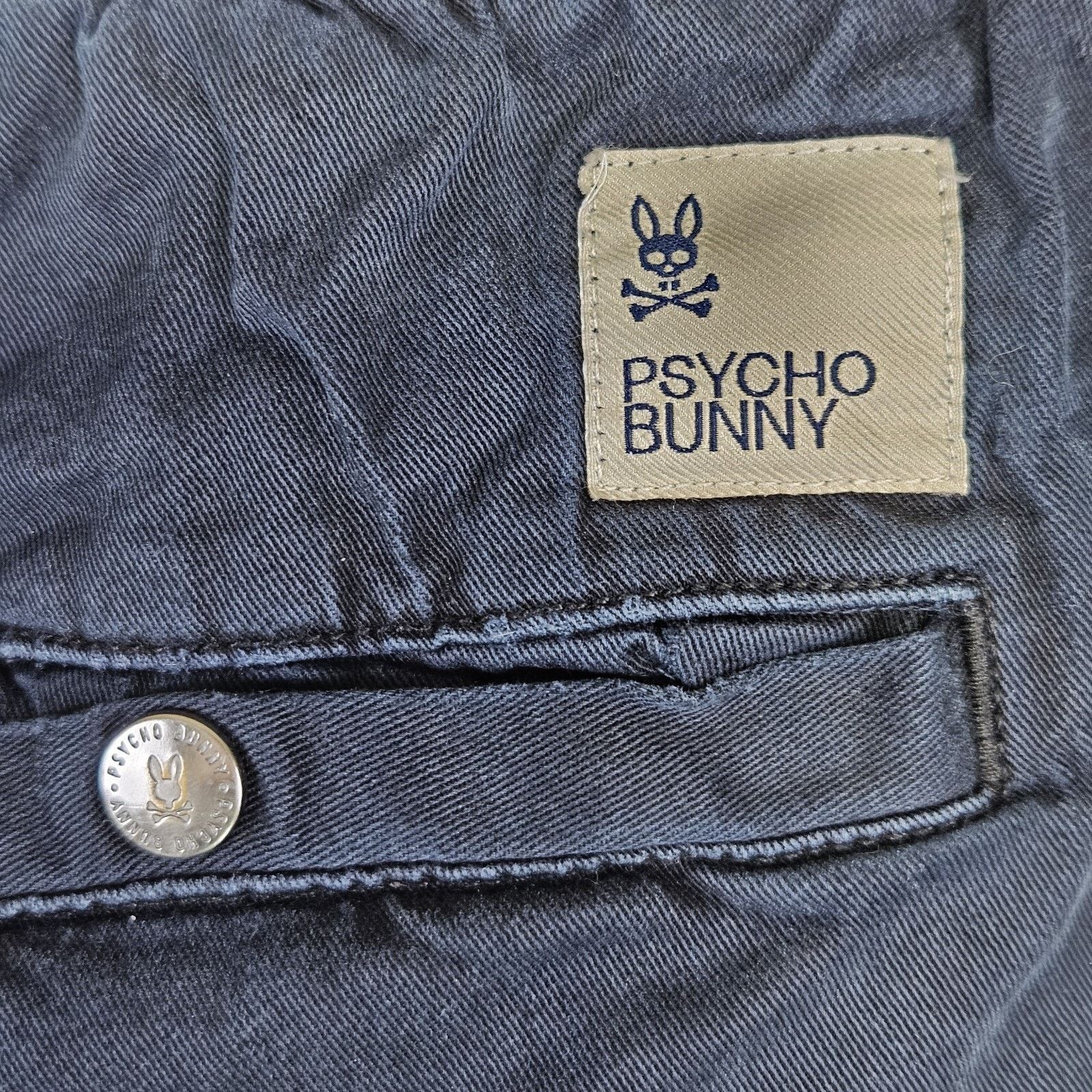 Psycho Bunny Psycho Bunny Willis Shorts Navy Stretch Tencel Size US 31 - 10 Thumbnail