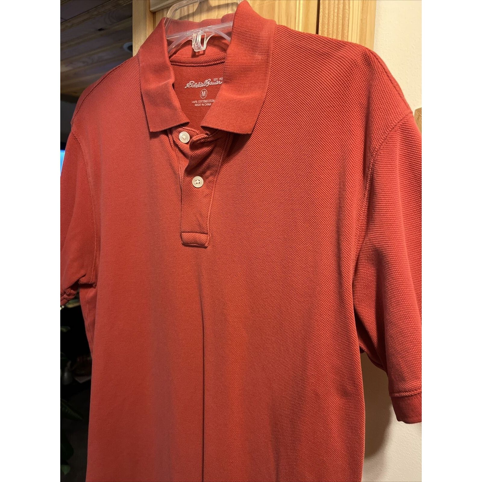 Eddie Bauer Eddie Bauer Mens M Red Button Short Sleeve Cotton Polo Shirt Size US M / EU 48-50 / 2 - 4 Thumbnail