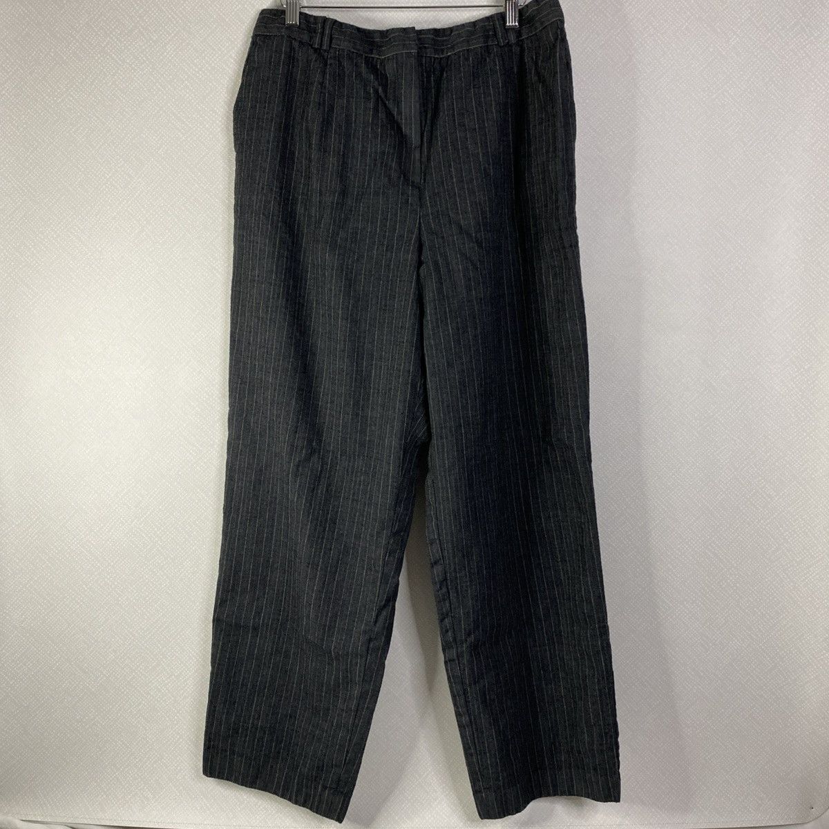 Talbots Talbots Gray Pinstripe Women's Dress Wool Pants Career Sz 18 Size 40" / US 18 - 2 Thumbnail