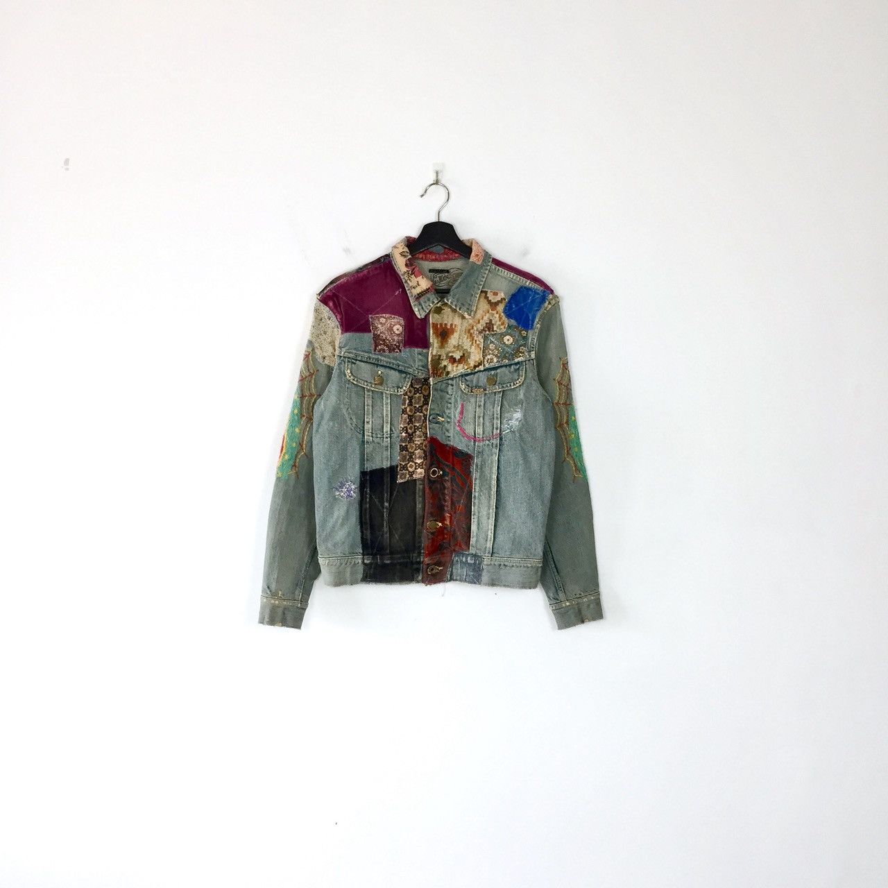 Kapital KAPITAL 15SS VIRGIN MARY PATCHWORK DENIM JACKET Size US M / EU 48-50 / 2 - 1 Thumbnail