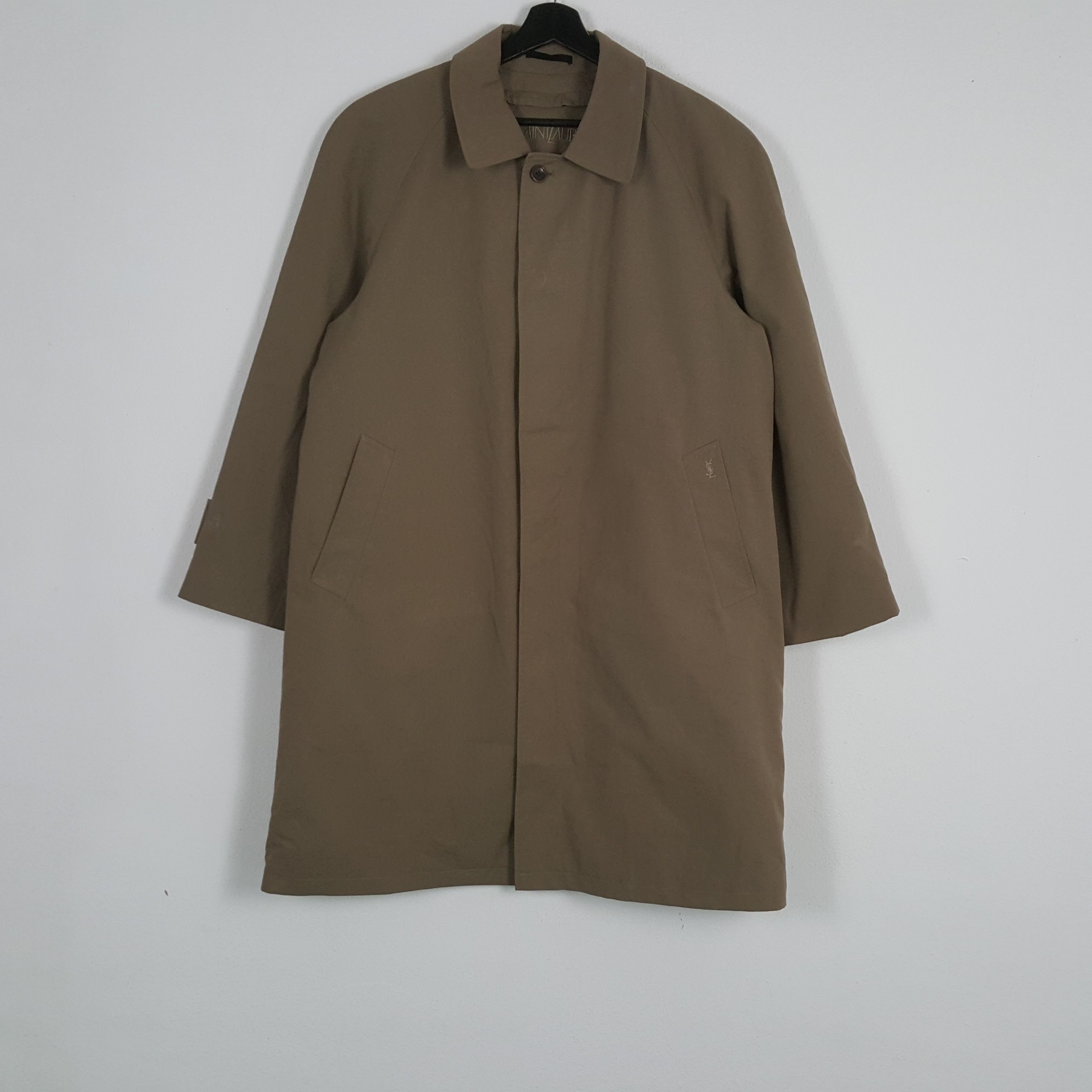 Yohji Yamamoto YVES SAINT LAURENT Luxury Brand Trench Coat Jacket Size US L / EU 52-54 / 3 - 1 Thumbnail