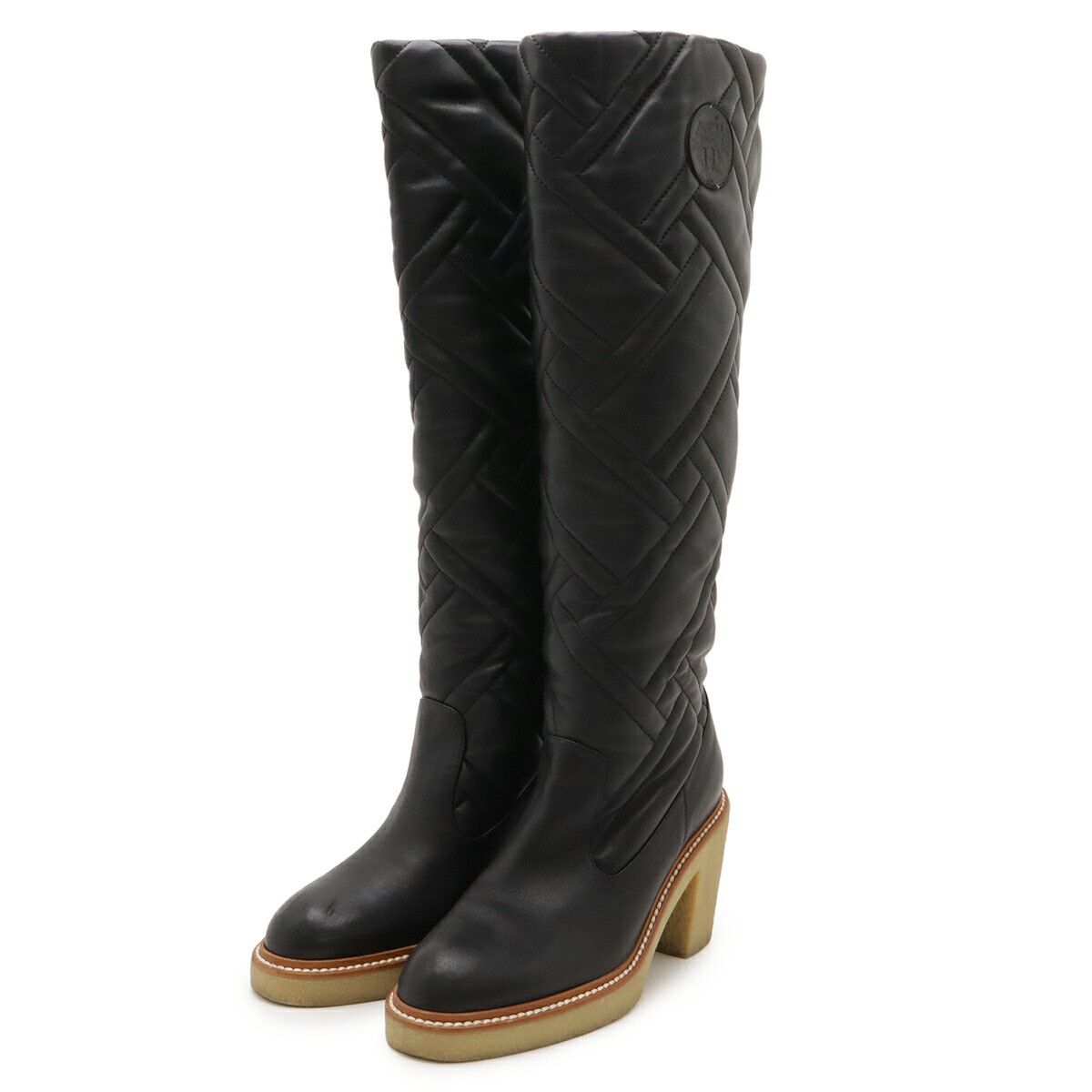 Hermes Hermes Hermes Fjord70 Nappa Leather Long Boots Leather Shoes DUTY FREE for USA Size ONE SIZE - 1 Thumbnail