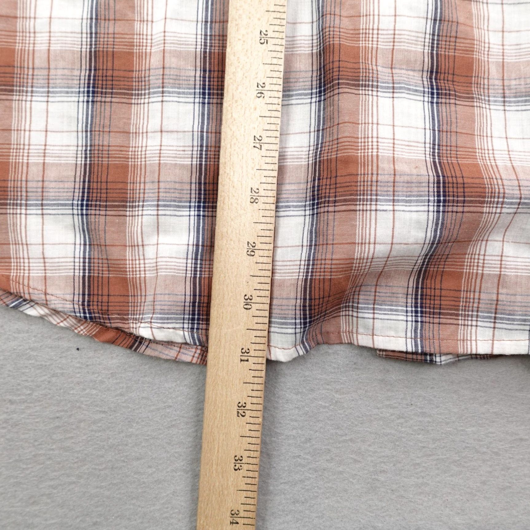 Wrangler VINTAGE Wrangler Shirt Mens 2XL Brown Plaid Western Pearl Snap Short Sleeve Rodeo Ranch Size US XXL / EU 58 / 5 - 6 Thumbnail