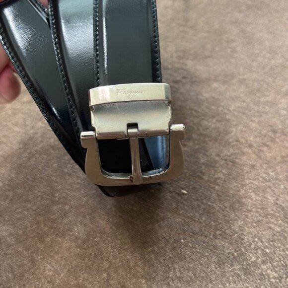 Salvatore Ferragamo Salvatore Ferragamo Reversible Gancini Leather Belt Size 32 - 2 Thumbnail