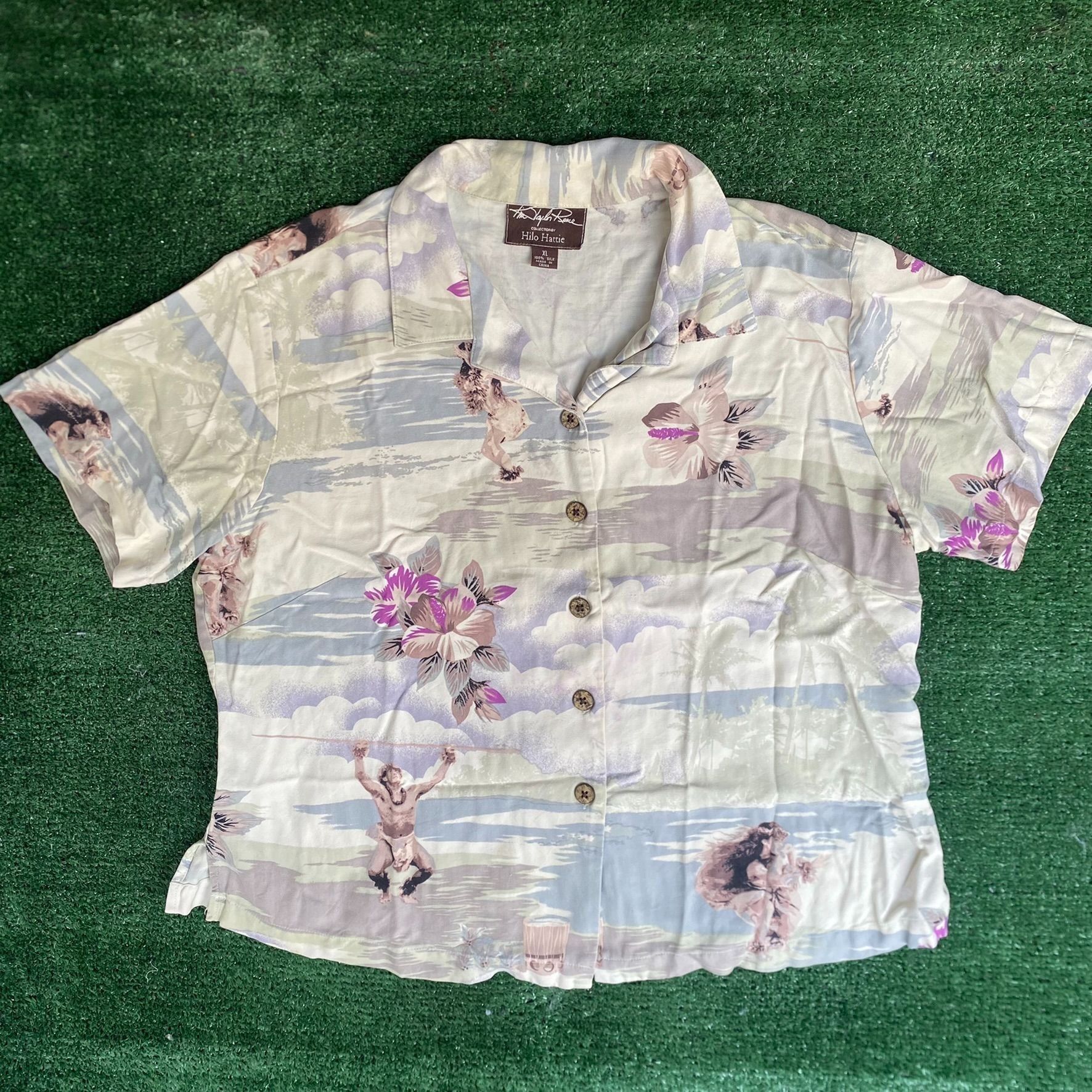 Hilo Hattie Vintage 90s Hawaiian Aloha Shirt Silk Hilo Hattie Tropical Size US M / EU 48-50 / 2 - 1 Thumbnail