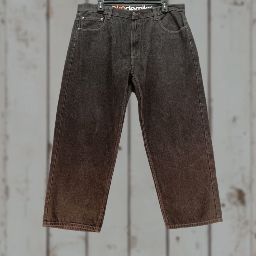 Akademiks VINTAGE Akademiks Jeans 44x34 Black Denim Wide-Leg Mens 5-Pocket Logo Embroidered Y2K Hip Hop Skater Spring Summer Fall Winter Size US 44 / EU 60 - 1 Thumbnail