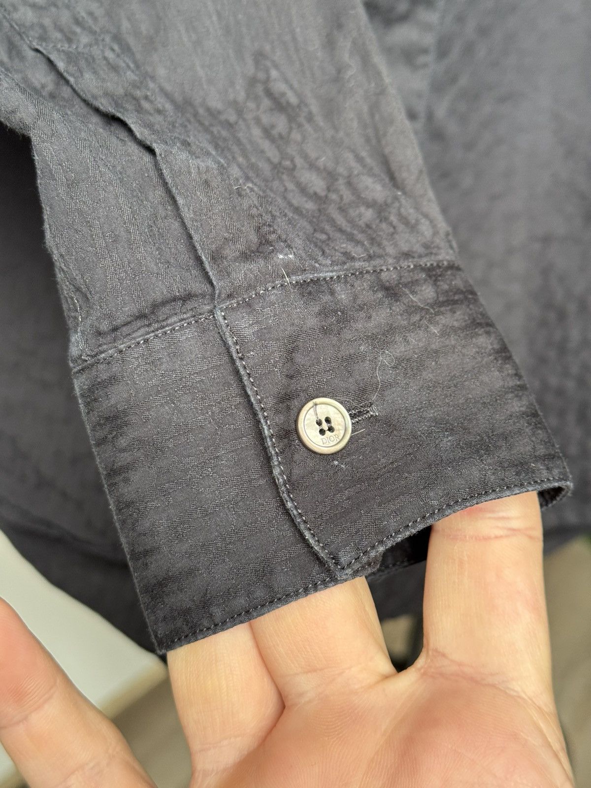 Dior Dior Black Monogram Shirt Hidden Buttons Long Sleeve Size US S / EU 44-46 / 1 - 16 Thumbnail