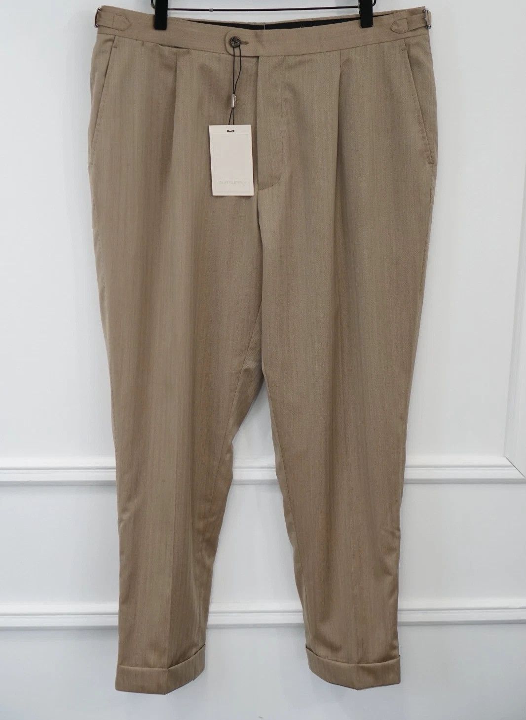 Suitsupply Men Suitsupply Pants Brown Ariston Wool Size 26 UK/US42S Size 42S - 1 Thumbnail