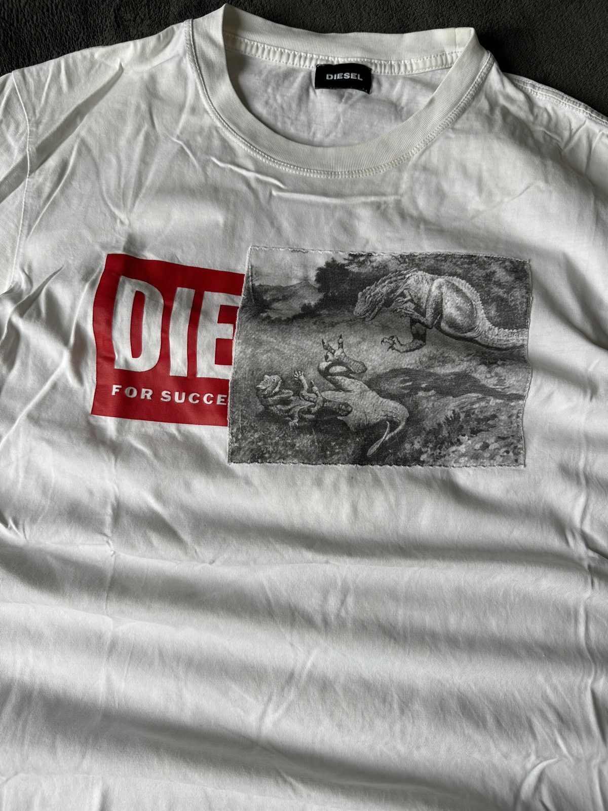 Diesel × Vintage Vintage Diesel Tee Shirt Big Logo Japan Style Size US M / EU 48-50 / 2 - 5 Thumbnail