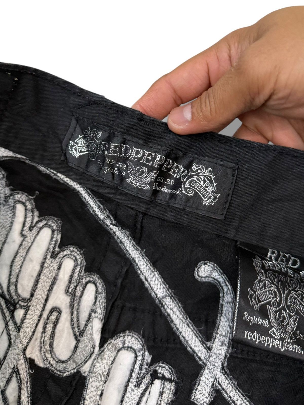 Ed Hardy RED PEPPER X ED HARDY SKULL JAPANESE BRAND DENIM Size US 36 / EU 52 - 12 Thumbnail