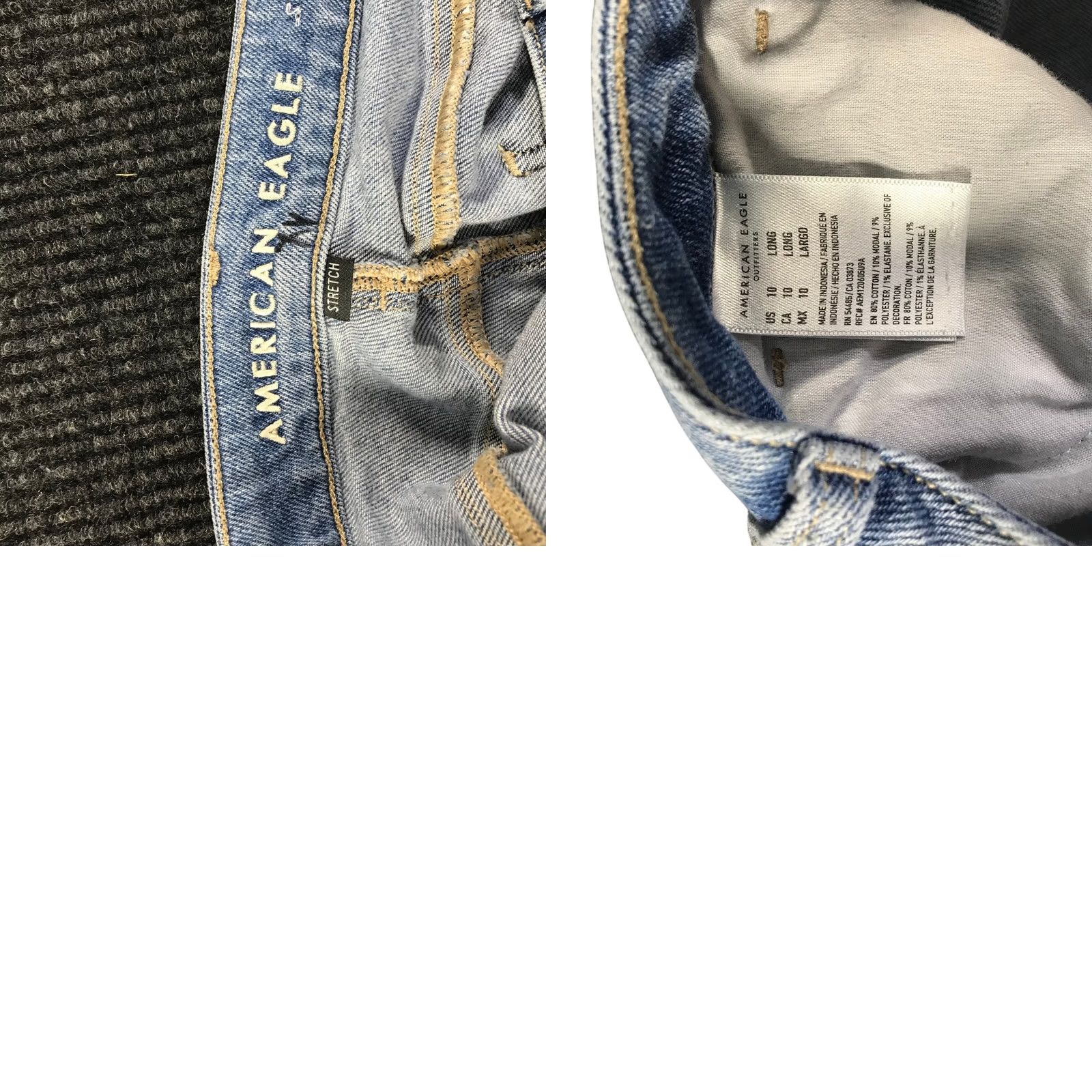 American Eagle Outfitters American Eagle Womens High Rise Mom Jeans Light Wash Stretch Denim 8 5-Pocket Blue 90s Womens Size 30" / US 8 / IT 44 - 8 Thumbnail
