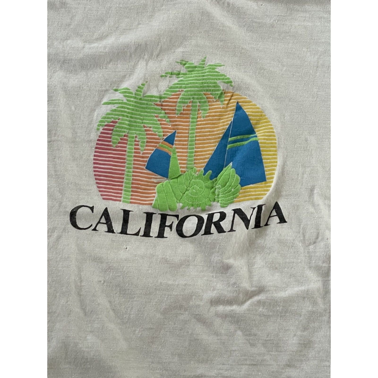 Vintage VINTAGE California T-Shirt White Medium M & M Single Stitch Men Shirt Sized M Size US M / EU 48-50 / 2 - 2 Thumbnail