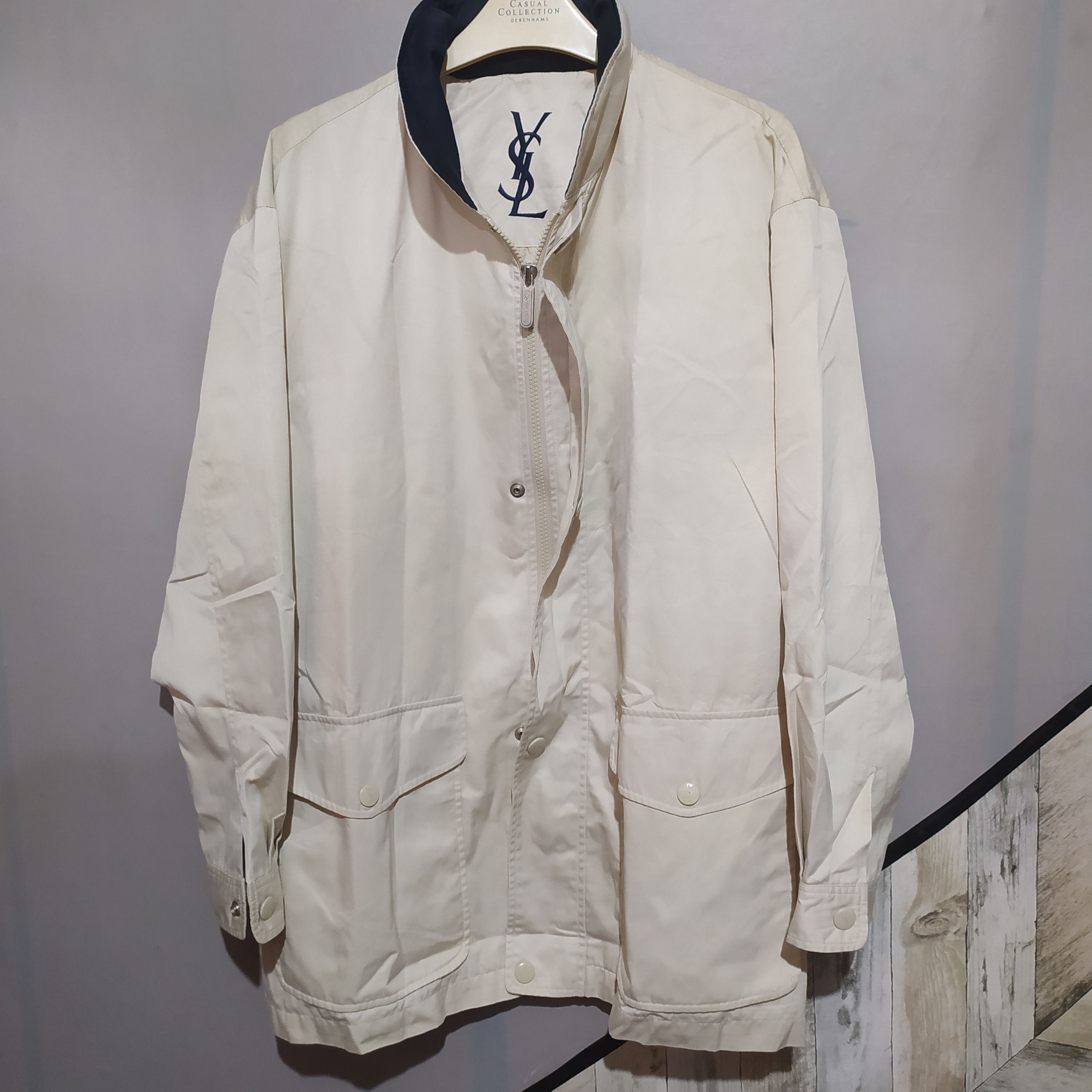 Yves Saint Laurent 💥BIG LOGO💥YSL Yves Saint Laurent Parka Jacket with Hoodie Size US M / EU 48-50 / 2 - 1 Thumbnail