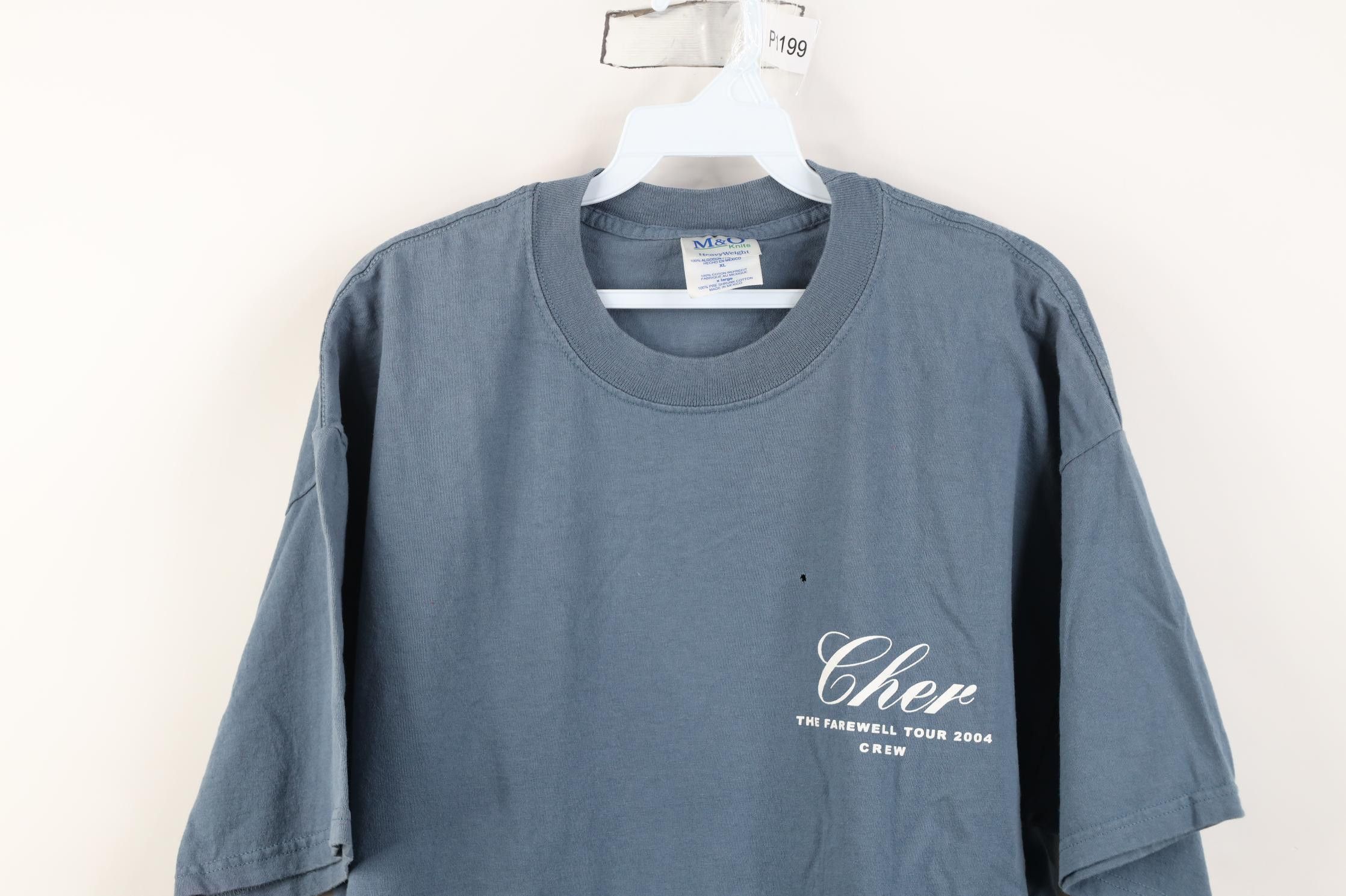 Vintage Vintage Crew The Farewell Tour 2004 Cher Band T-Shirt Blue Size US XL / EU 56 / 4 - 2 Thumbnail