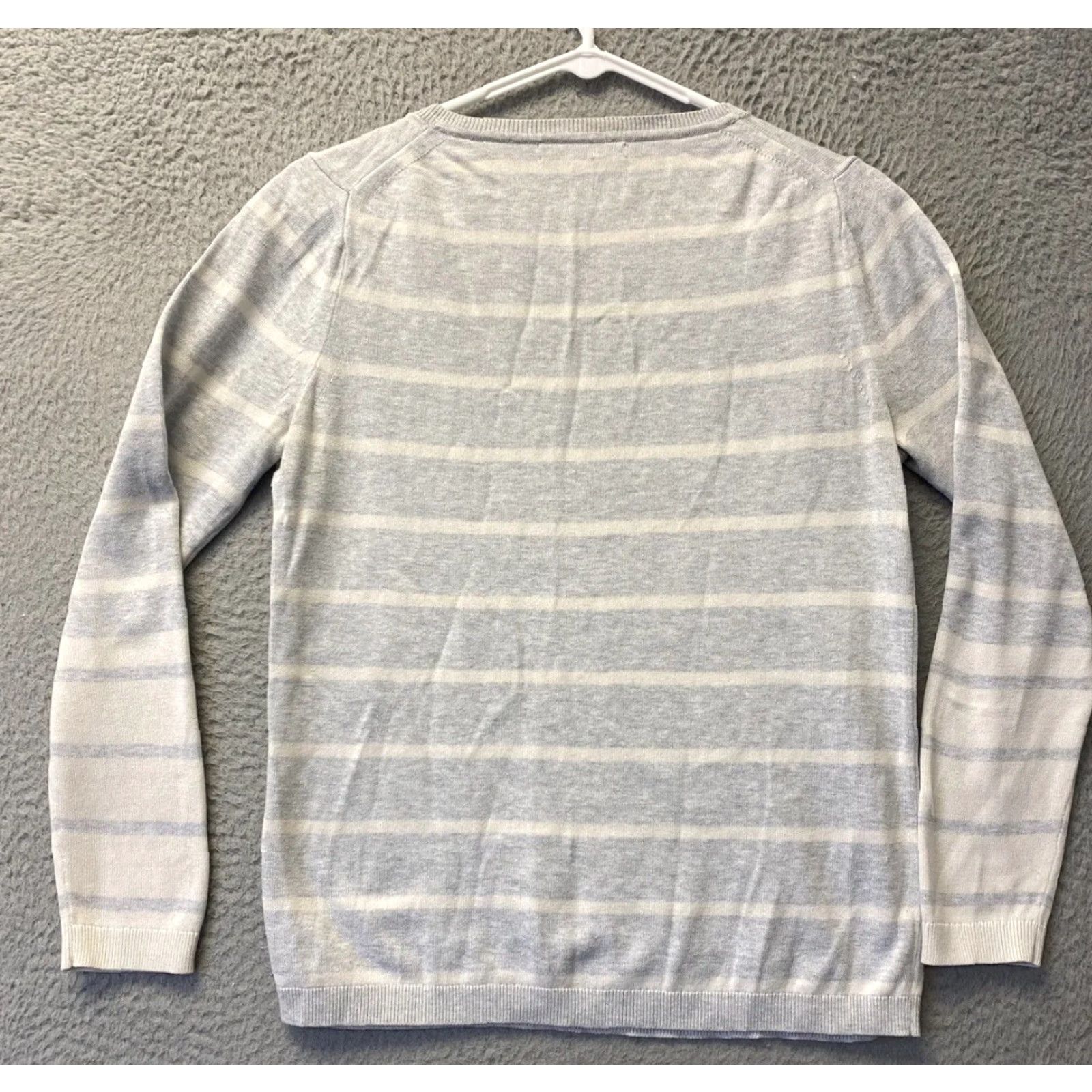 Banana Republic Banana Republic Sweater Mens S Gray Striped Long Sleeve Pullover Casual /106-26 Size US S / EU 44-46 / 1 - 5 Thumbnail
