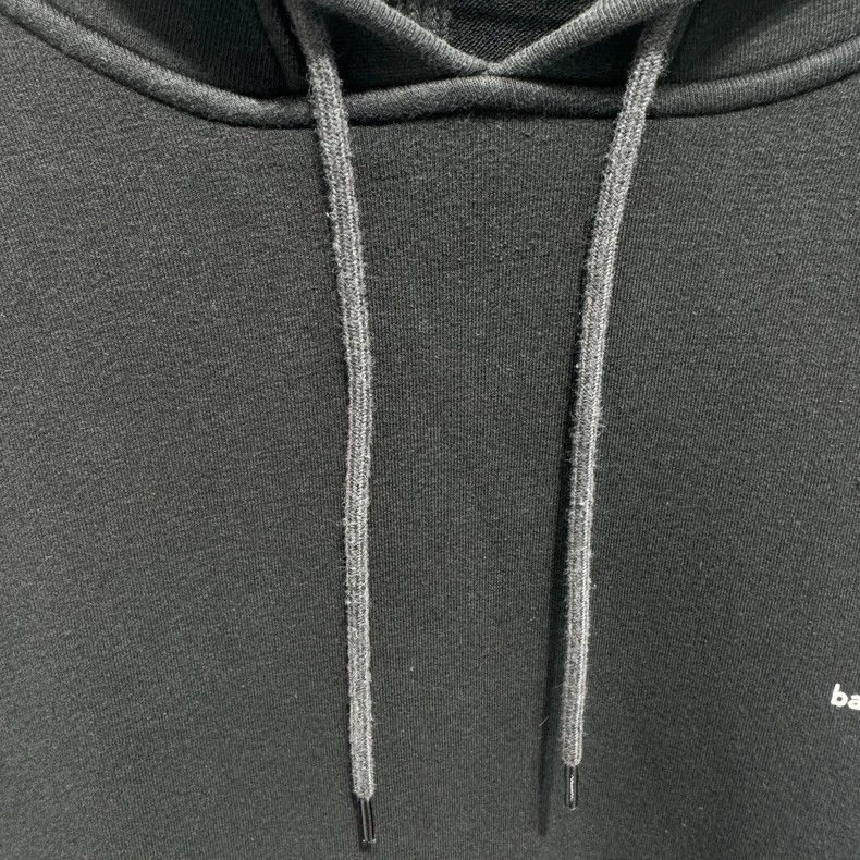 Balenciaga Balenciaga Black Small Logo Hooded Pullover Size US S / EU 44-46 / 1 - 5 Thumbnail