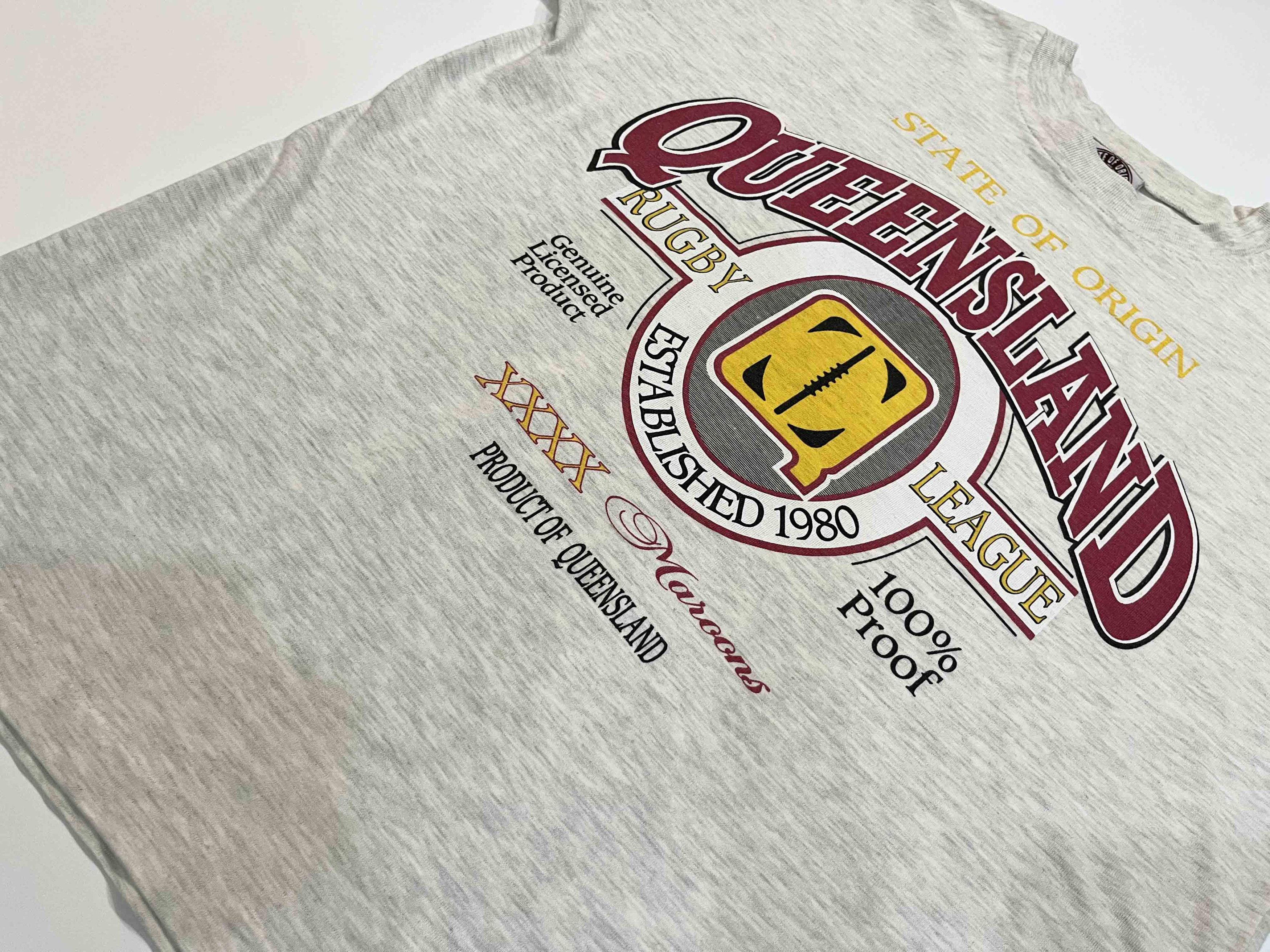 Vintage Vintage State of Origin Queensland Australian Rugby T-Shirt Size US L / EU 52-54 / 3 - 7 Thumbnail