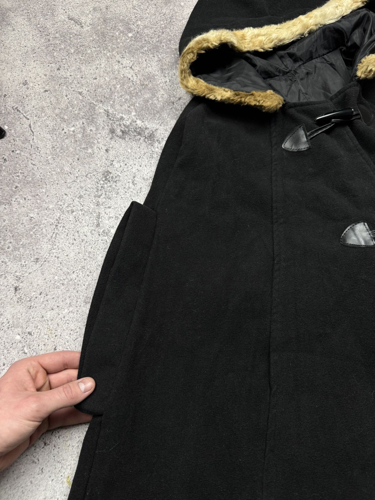 If Six Was Nine Faux Fur Wool Capes ifsixwasnine CDG LGB goa poncho vibe OS Size ONE SIZE - 6 Thumbnail