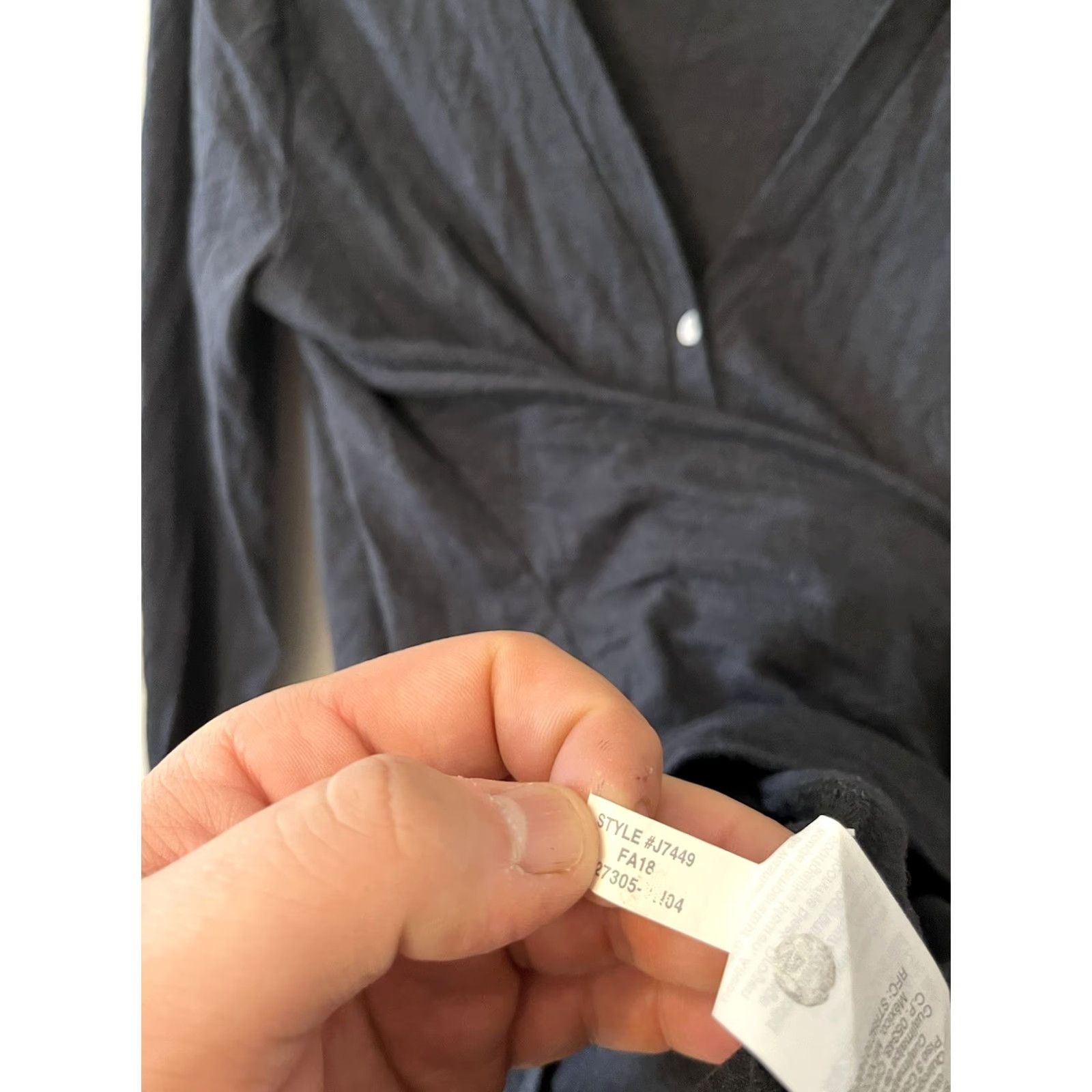 J.Crew J.CREW Cardigan Sweater Black Cotton V-Neck Long Sleeve Knit S Women Adults Mens Size S / US 4 / IT 40 - 4 Thumbnail