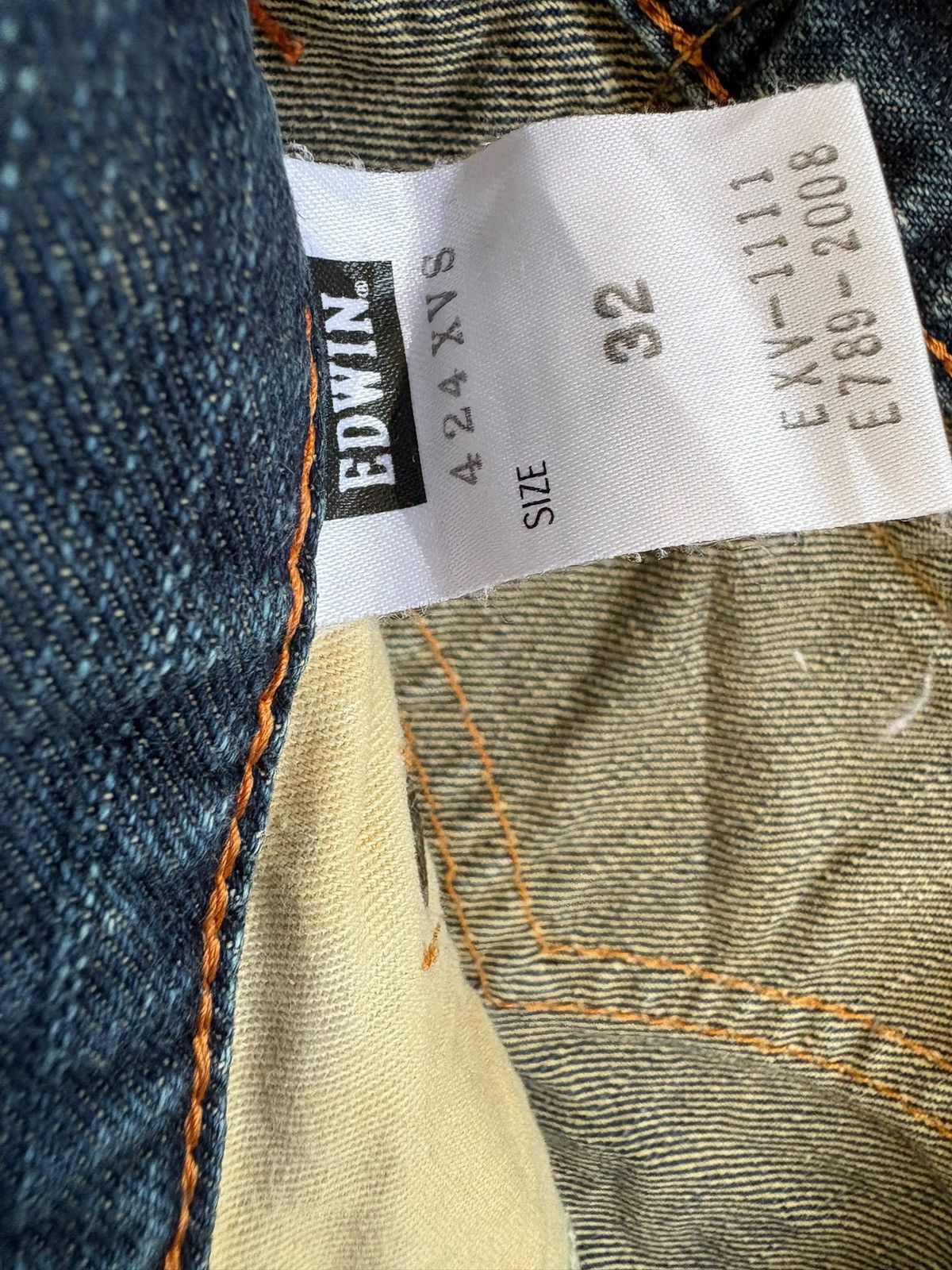 Edwin Exclusive Vintage Edwin 424 Faded Wash Loose Baggy Jeans Size US 32 / EU 48 - 10 Thumbnail