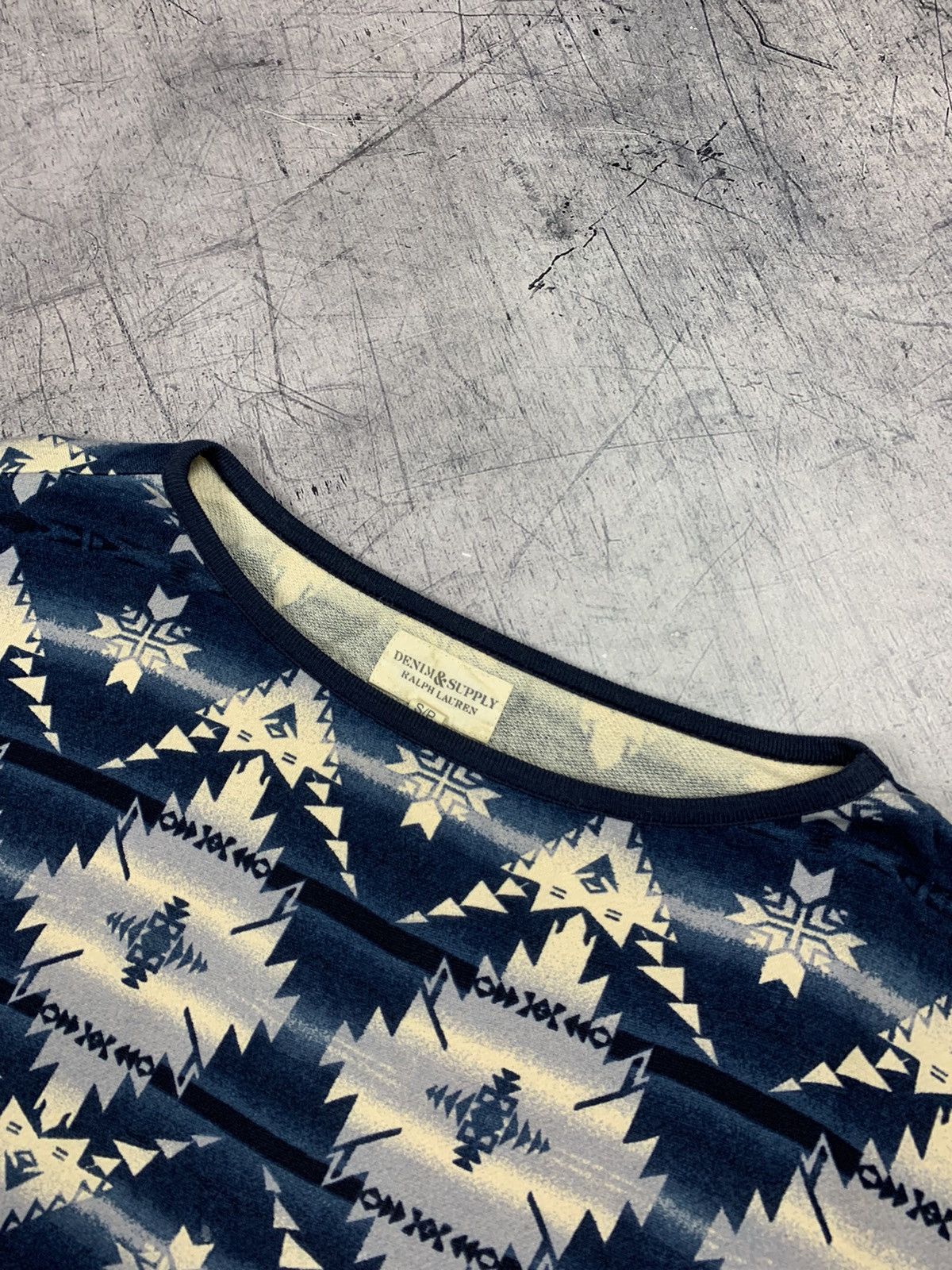 Denim & Supply Ralph Lauren Denim & Supply Ralph Lauren Aztec Patter Sweatshirt Cropped Size S / US 4 / IT 40 - 4 Thumbnail