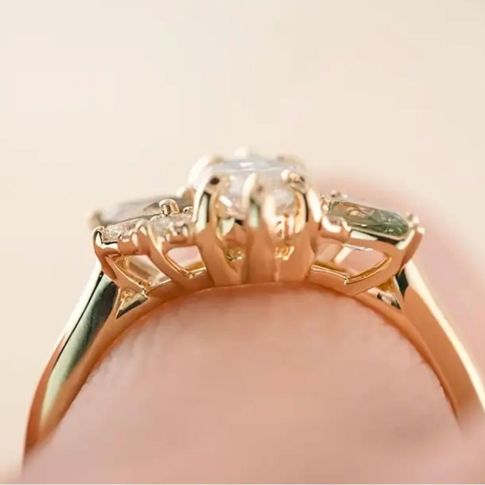 Designer Marquise Cut Simulated Diamond 1.83 Ct Engagement Ring Sz 7 Size ONE SIZE - 3 Thumbnail