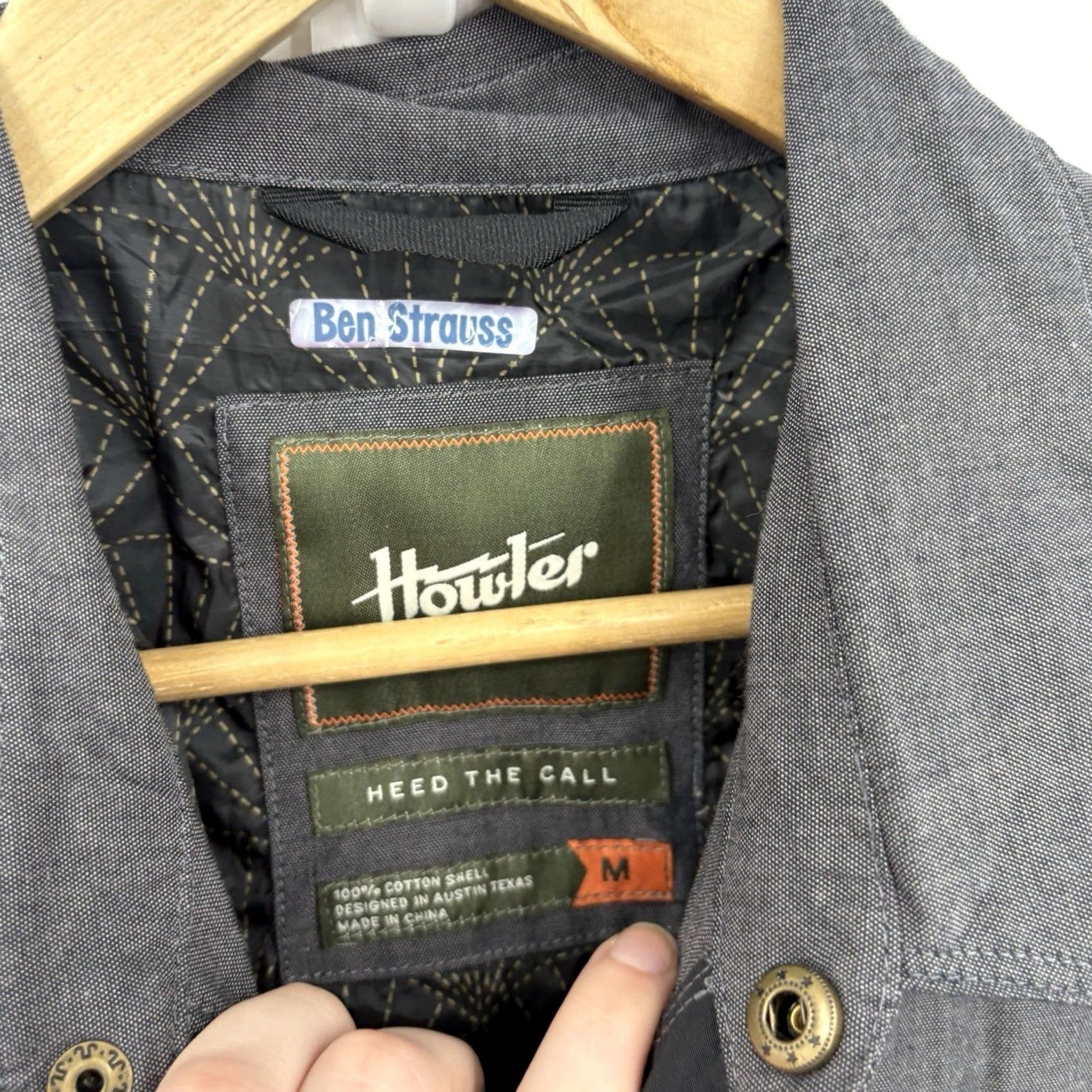 Vintage Howler Bros Emerger Tech Shirt Mens Medium Gray Long Sleeve Snap Vented Comfort Shirt Size US M / EU 48-50 / 2 - 2 Thumbnail