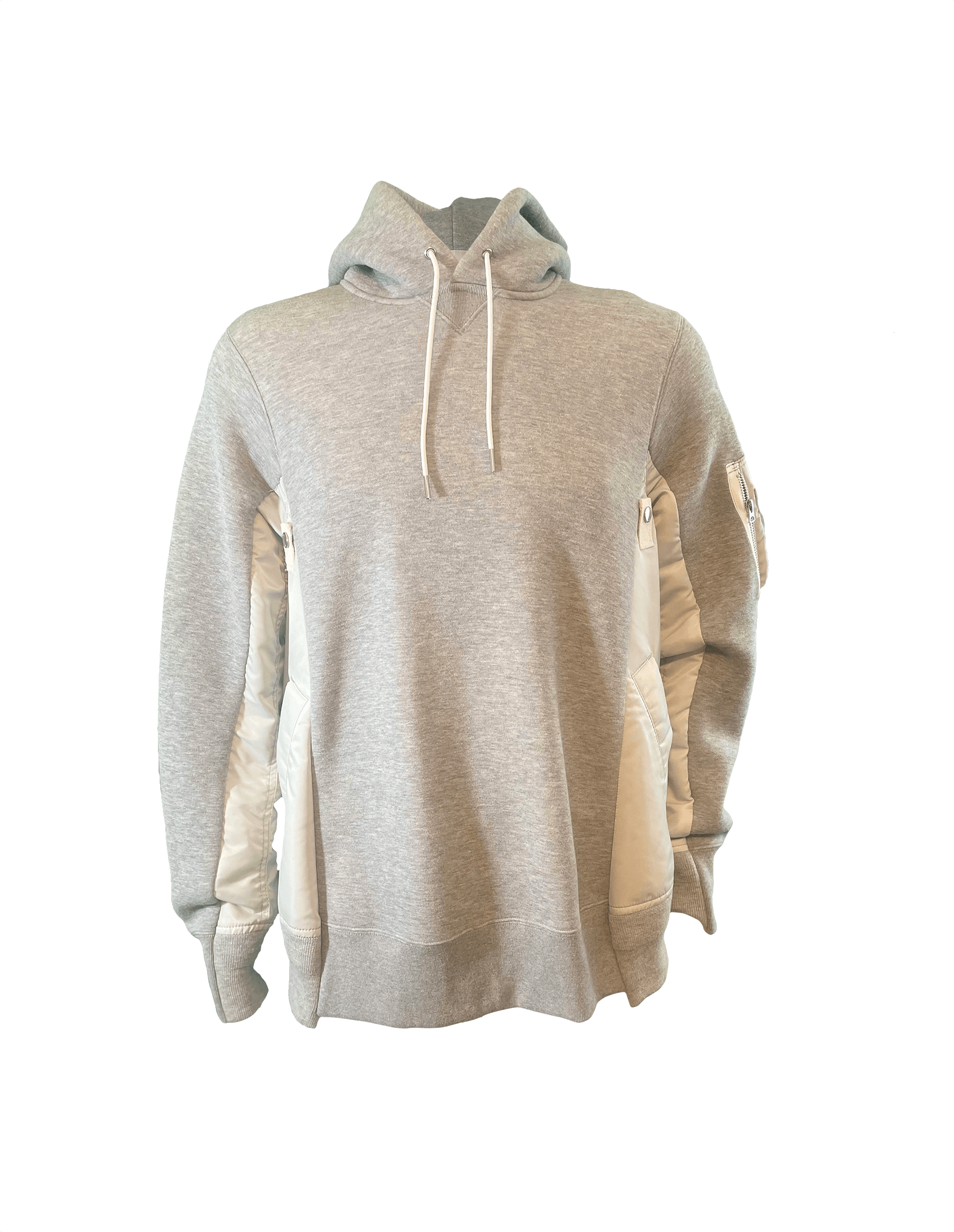 image of Mens Sacai Gray Hoodie, Medium. Scm-033. Made In Japan in Grey