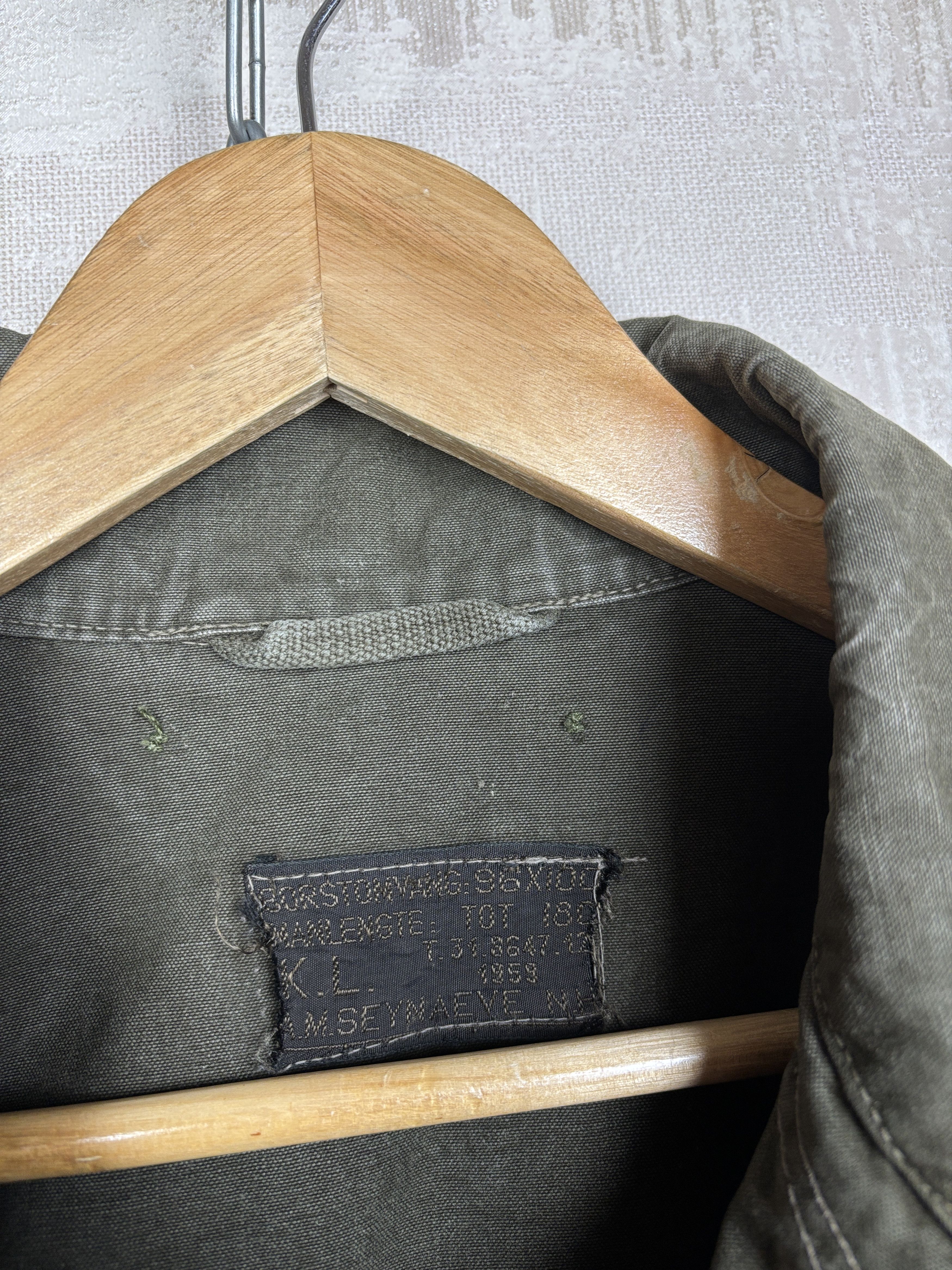 Vintage VTG Belgian Army Field Jacket 1959 A.M. Seynaeve Military Size US M / EU 48-50 / 2 - 10 Thumbnail