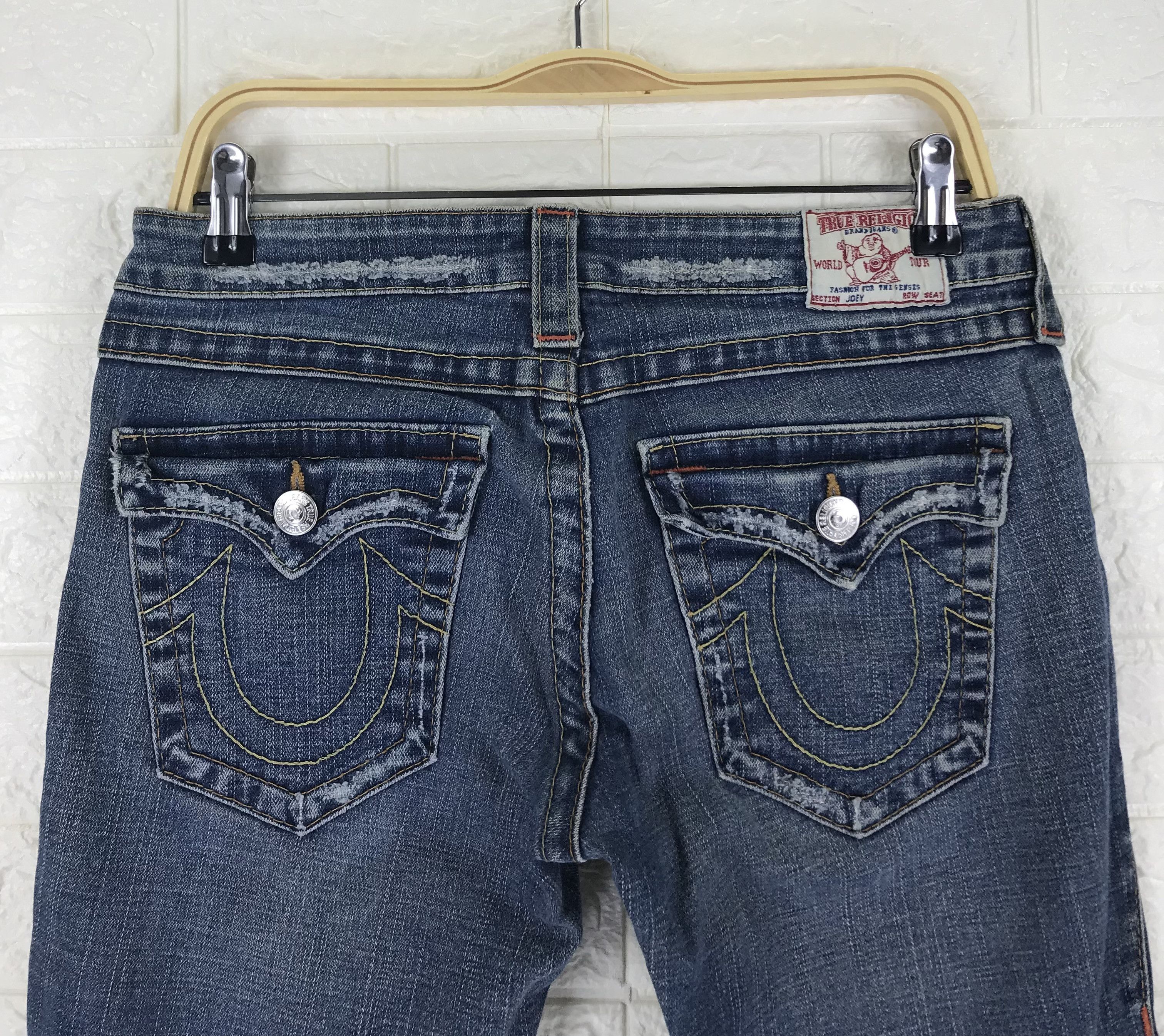 True Religion Vintage USA True Religion Low Rise Super Flare Jeans Size 30" / US 8 / IT 44 - 6 Thumbnail
