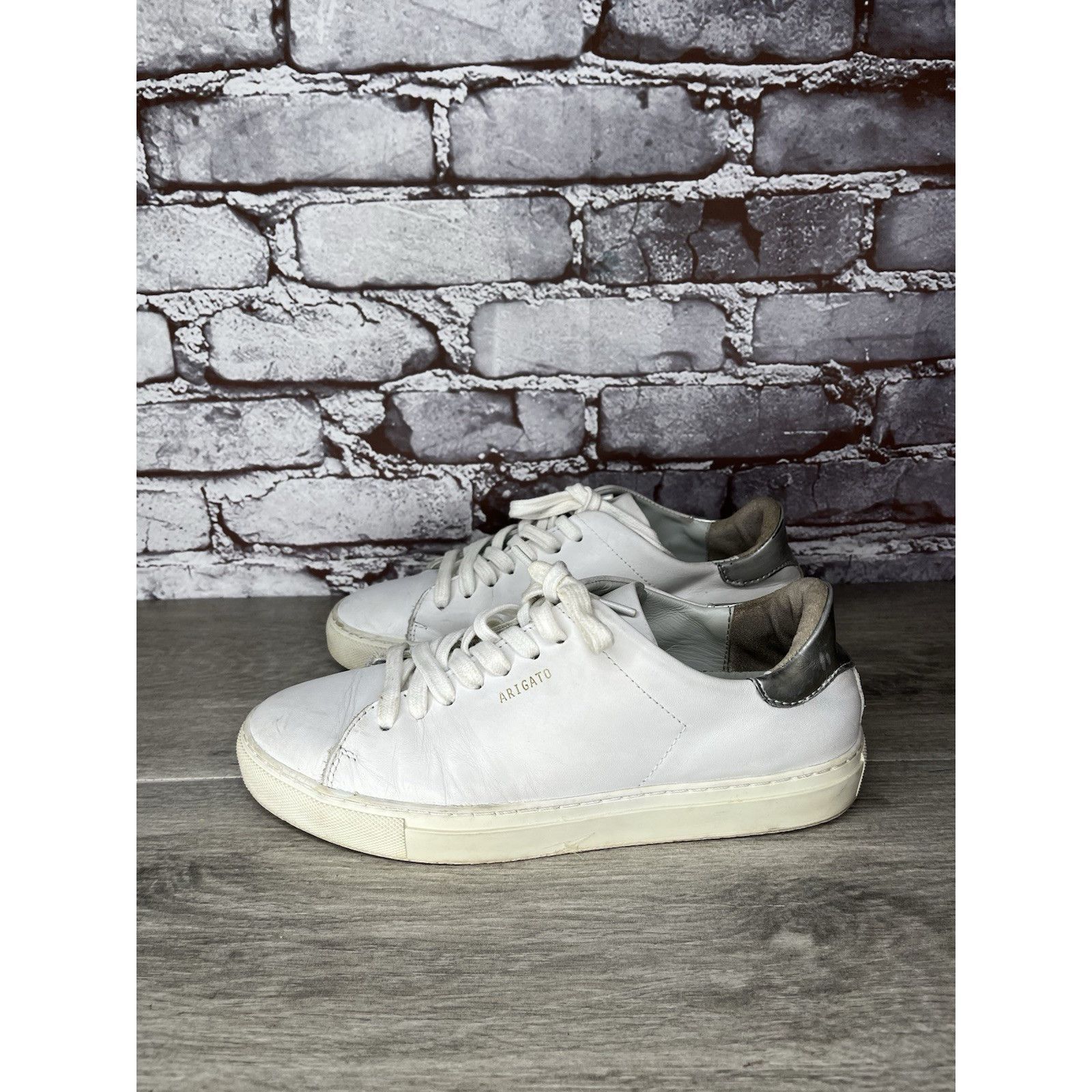 Axel Arigato Axel Arigato Womens Size 7.5 White Silver Sneakers Leather L Size US 7.5 / IT 37.5 - 19 Thumbnail