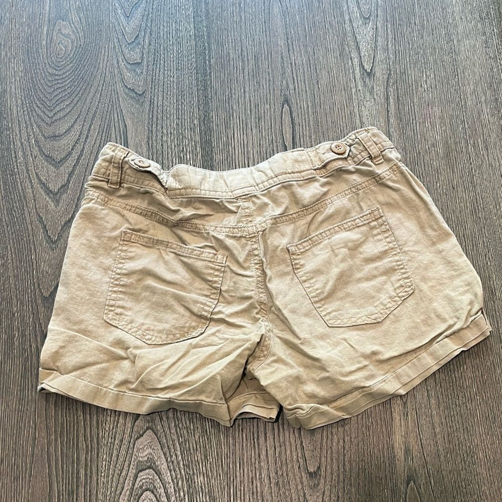 Vintage Banana Republic Factory Linen Cotton Blend Tan Shorts Size 6 Size 28" / US 6 / IT 42 - 7 Thumbnail