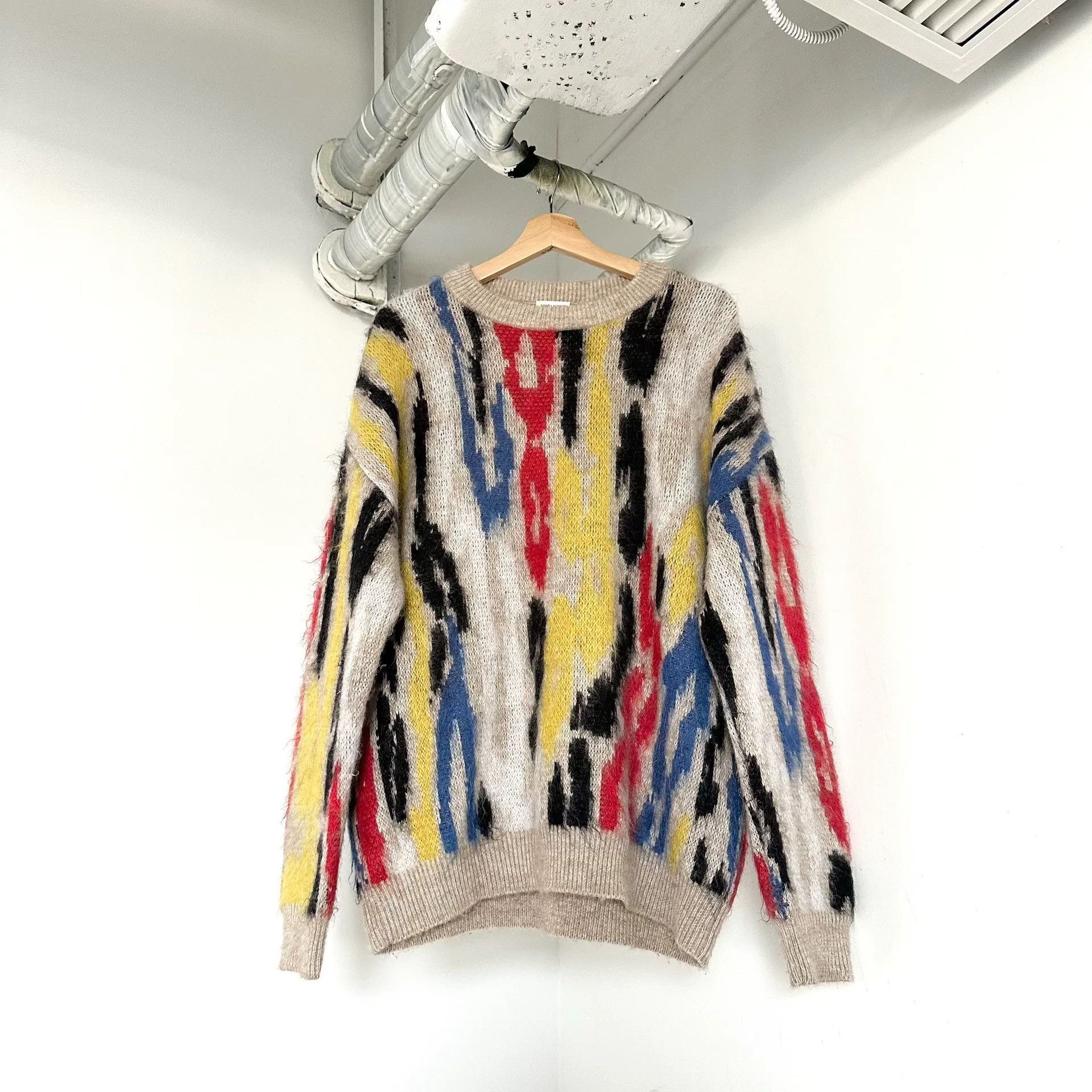 Saint Laurent Paris Saint Laurent Mohair Knit Sweater Size L / US 10 / IT 46 - 1 Thumbnail