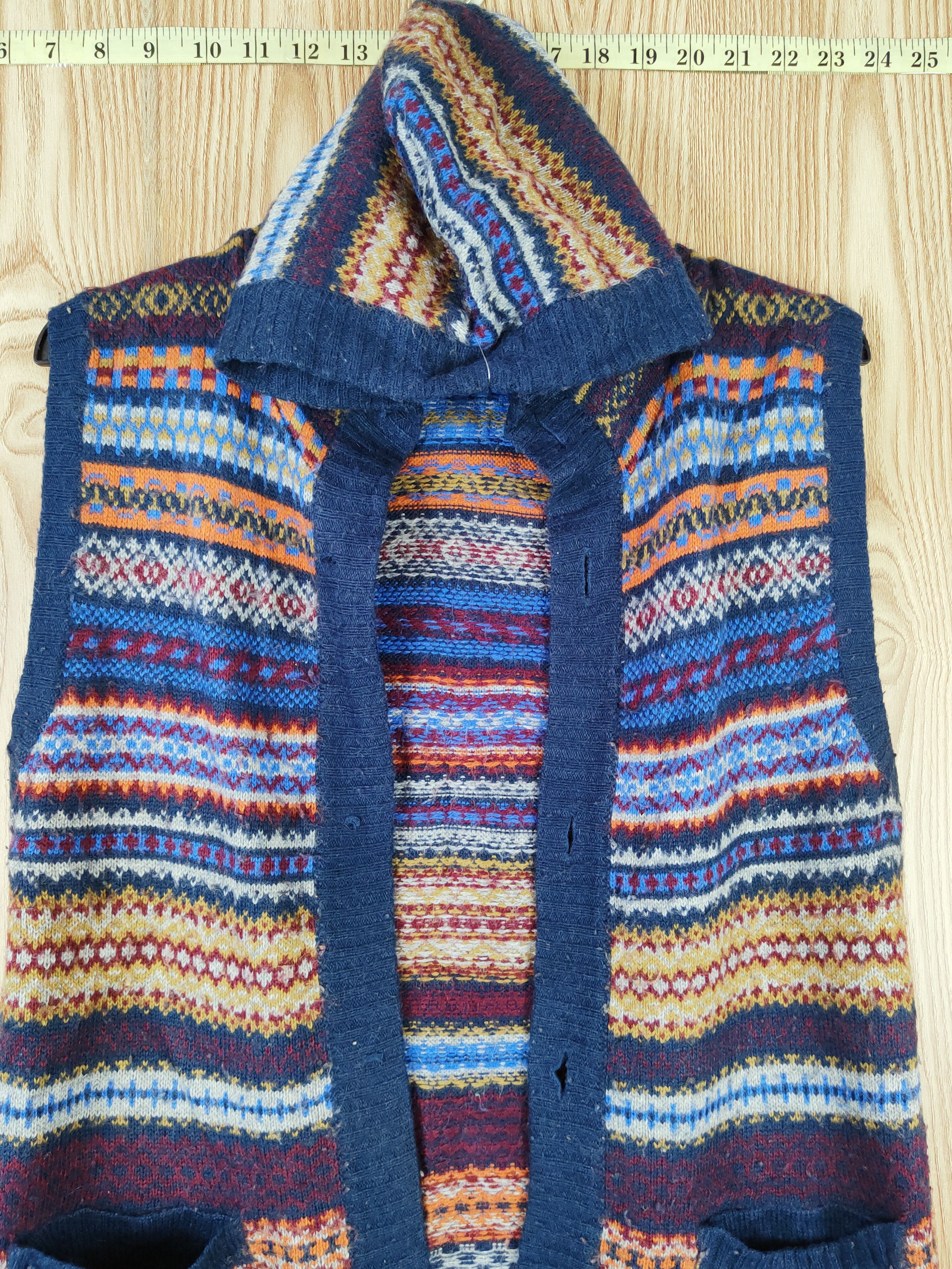 Japanese Brand Japan Blue Hoodie Knitwear Sleeveless Cardigan #W727 Size S / US 4 / IT 40 - 2 Thumbnail