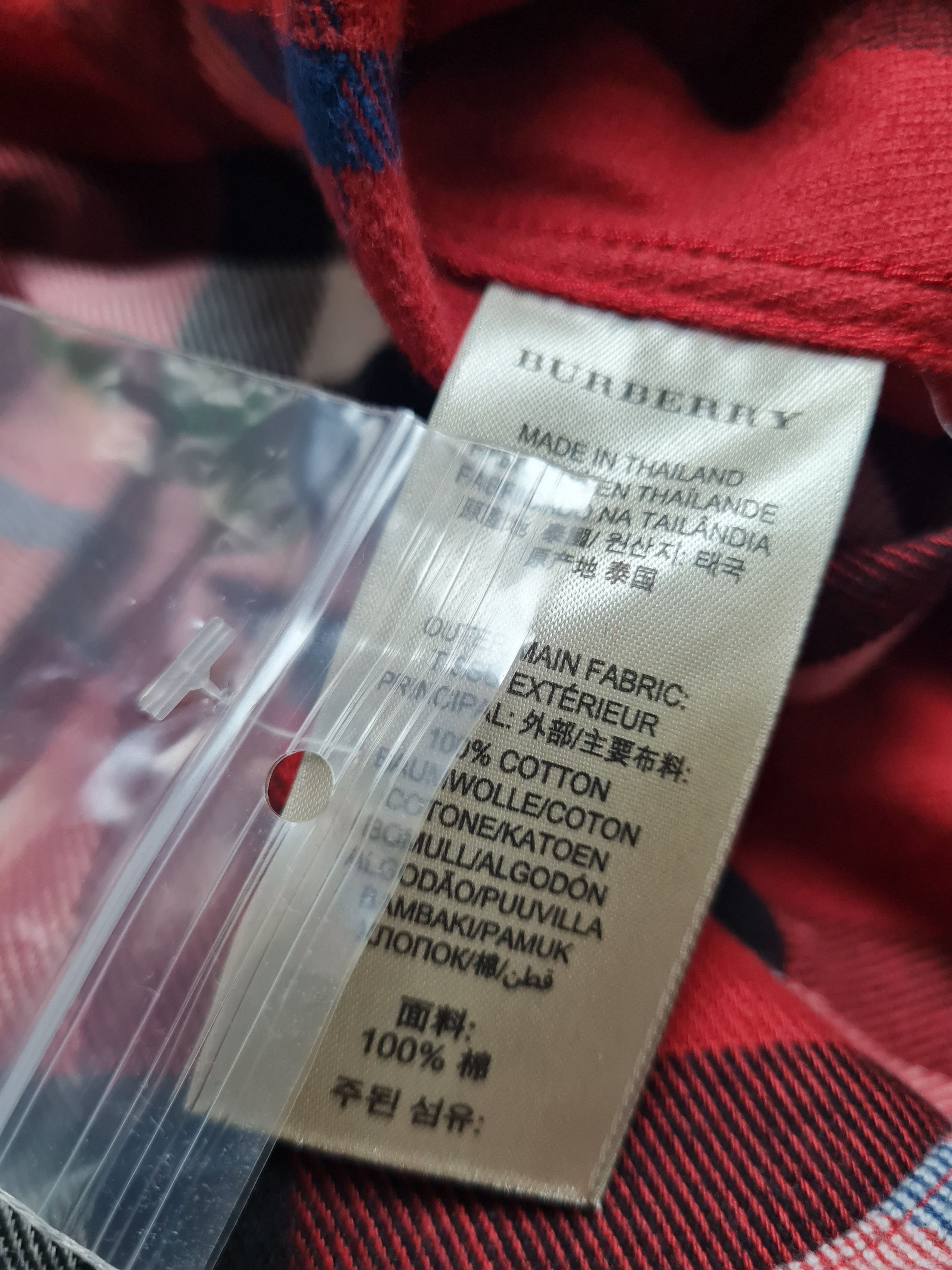 Burberry Burberry Nova Check Flannel Shirt Red Plaid Mens Button Up Size US M / EU 48-50 / 2 - 14 Thumbnail