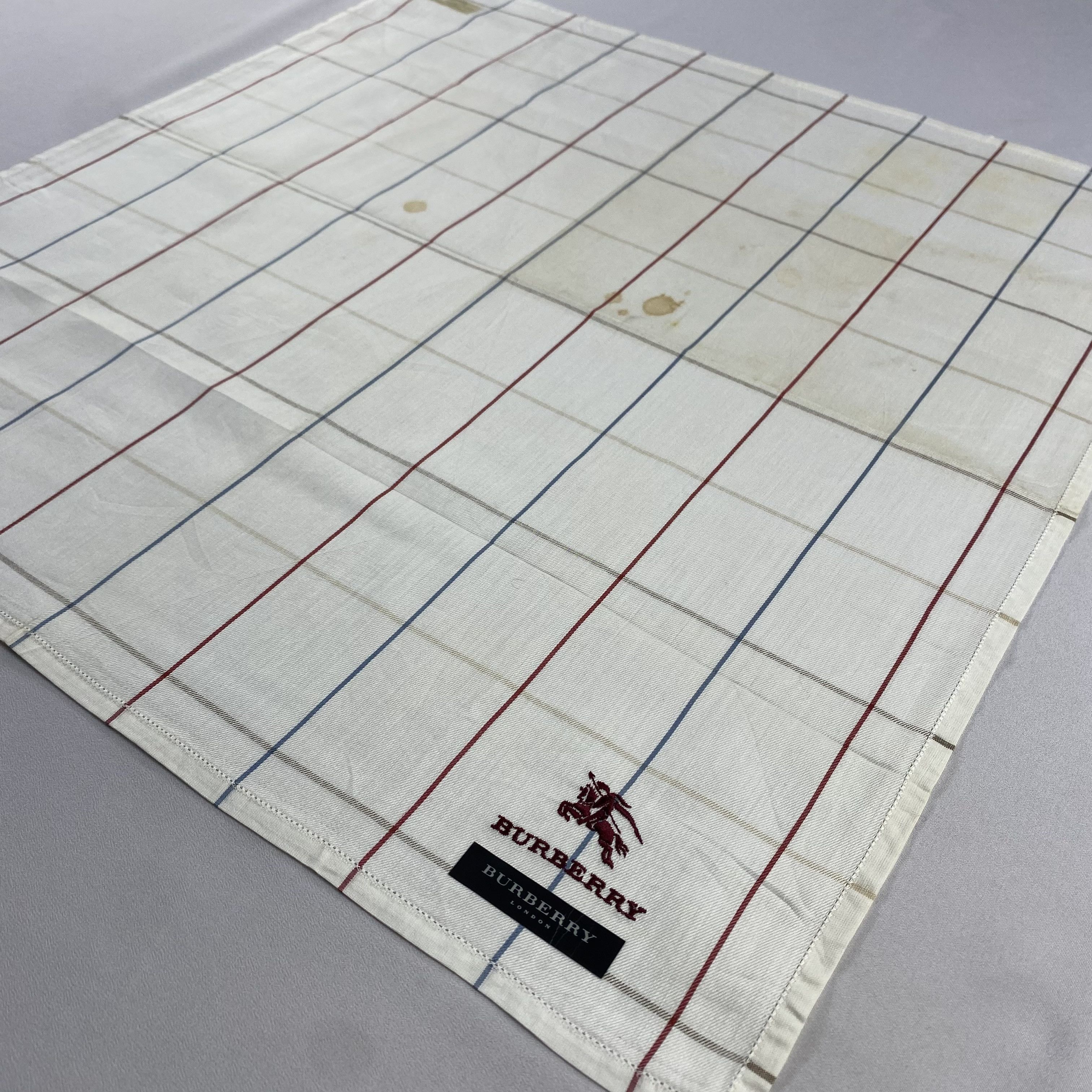 Burberry × Vintage NWT Burberry Handkerchief / Neckerchief / Bandana-P1316 Size ONE SIZE - 2 Thumbnail